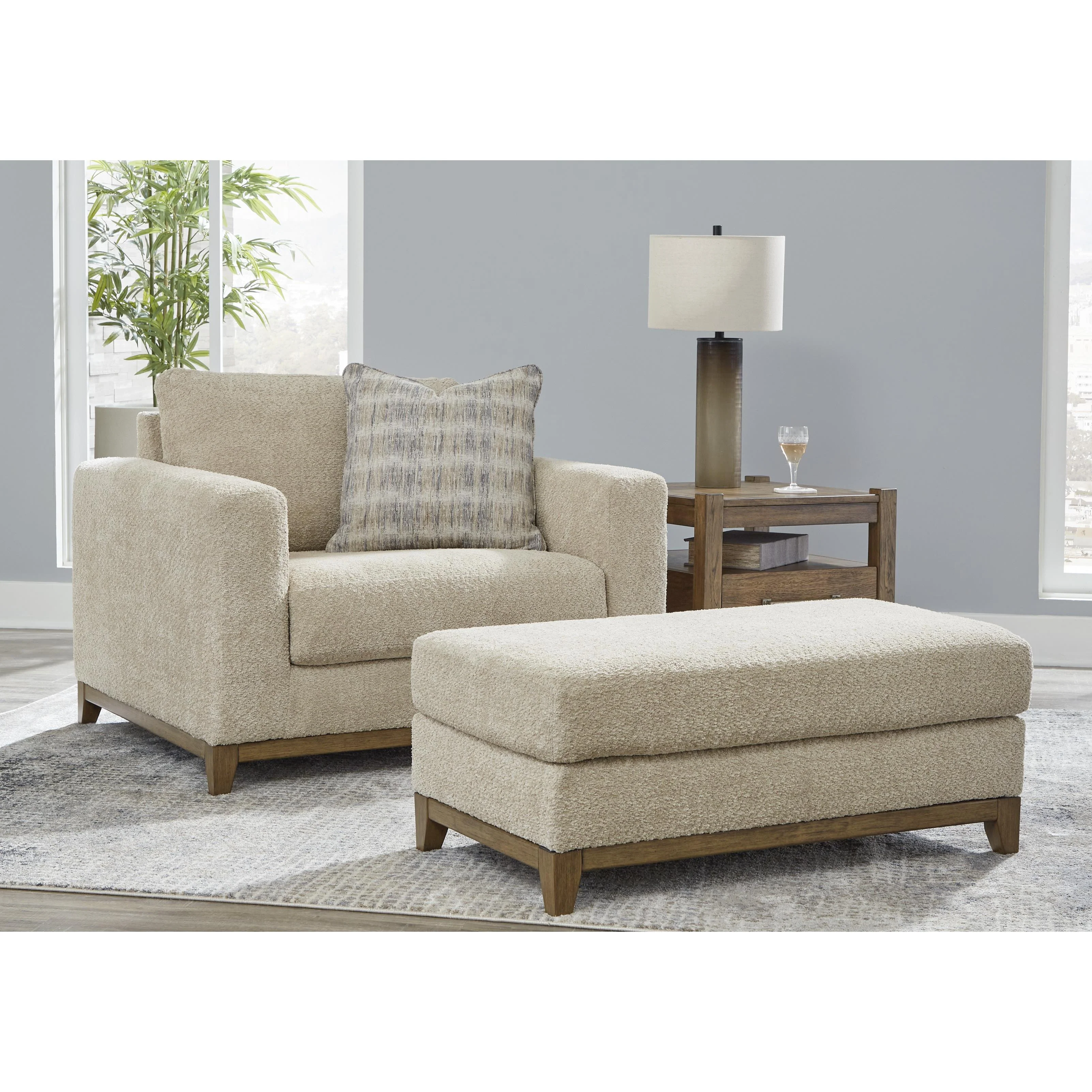 Signature Design by Ashley Parklynn 48902U2 Oversized Chair and Ottoman - Image 1