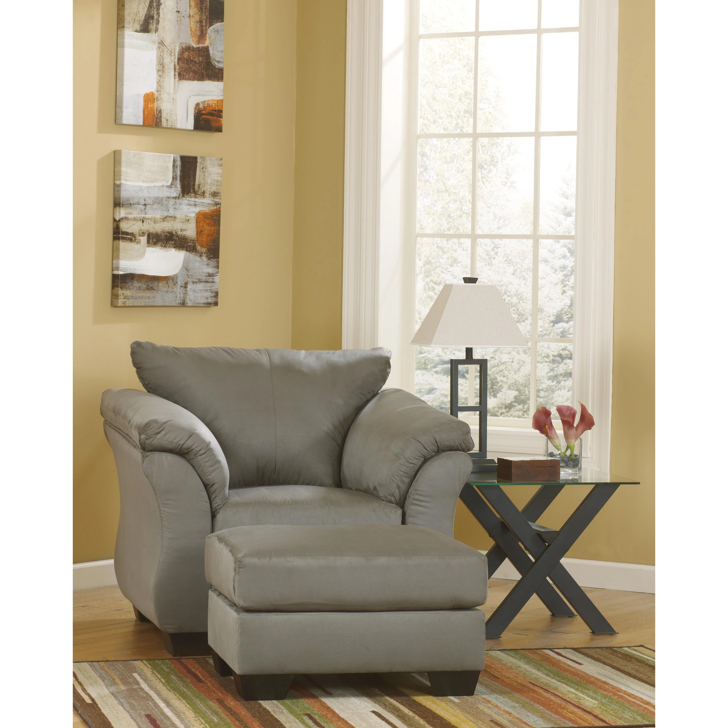 Signature Design by Ashley Darcy 75005U7 Chair and Ottoman - Image 1
