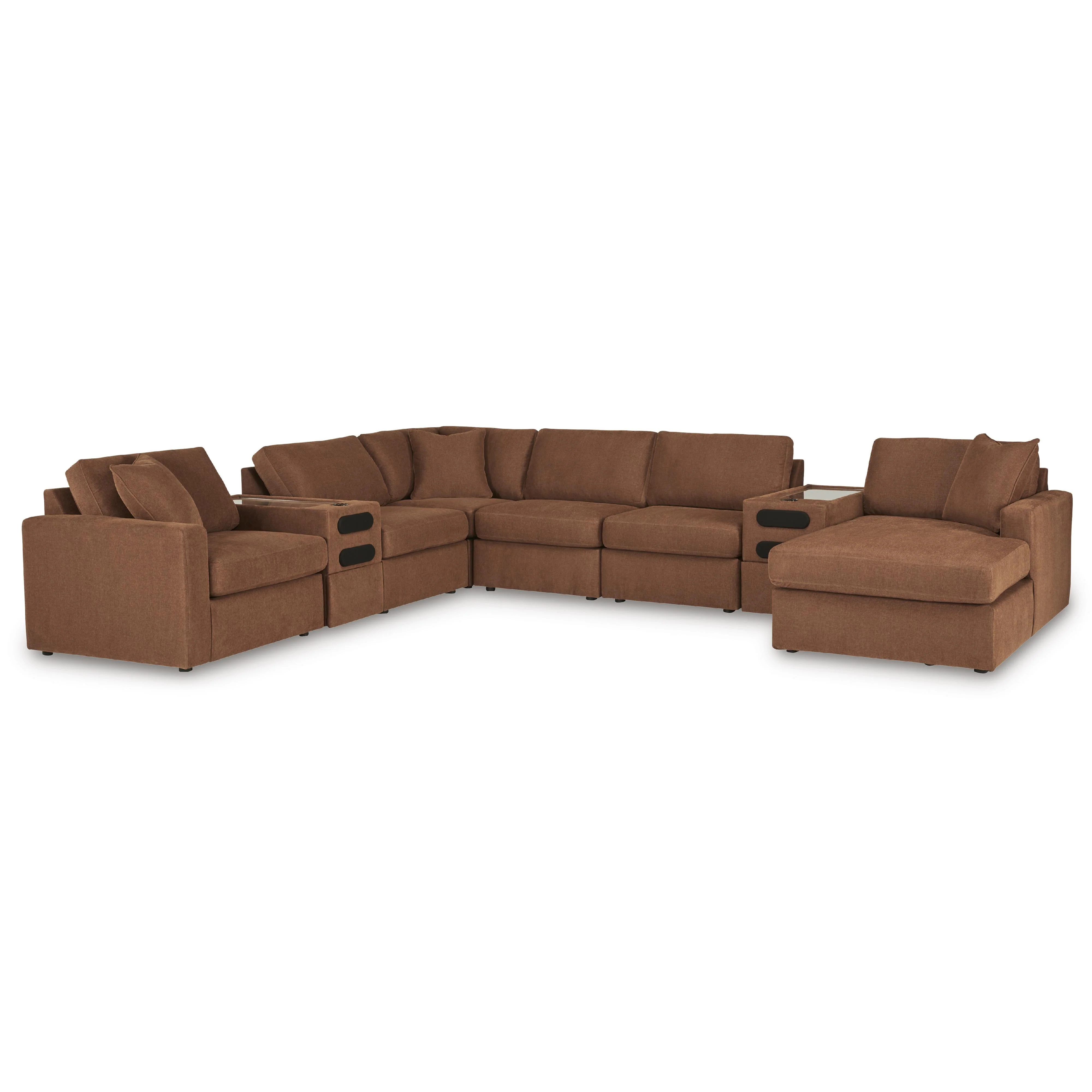 Signature Design by Ashley Modmax 92102S48 8 pc Sectional with Chaise and Audio Consoles - Image 1