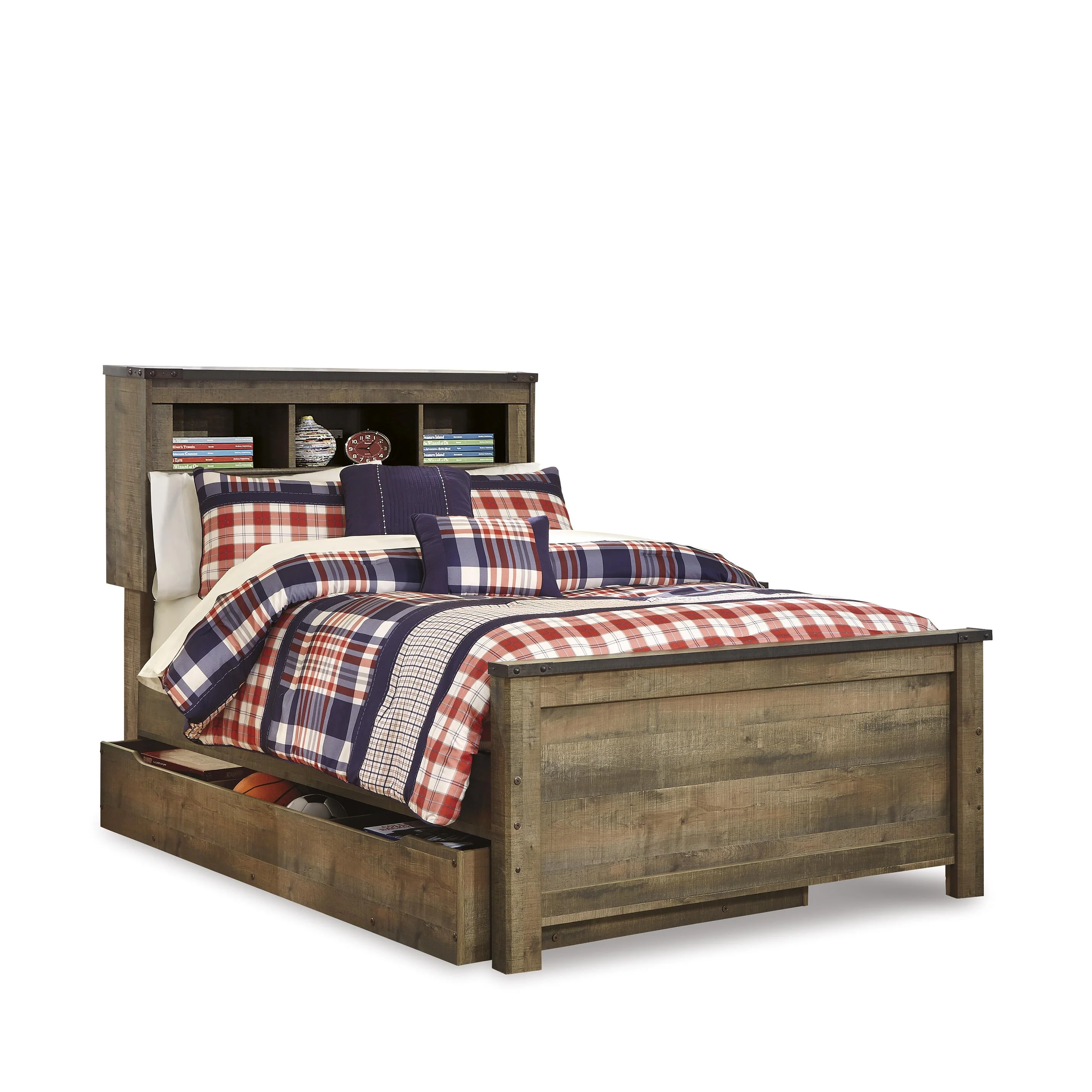 Signature Design by Ashley Trinell B446B91 Full Bookcase Bed with Storage - Image 1