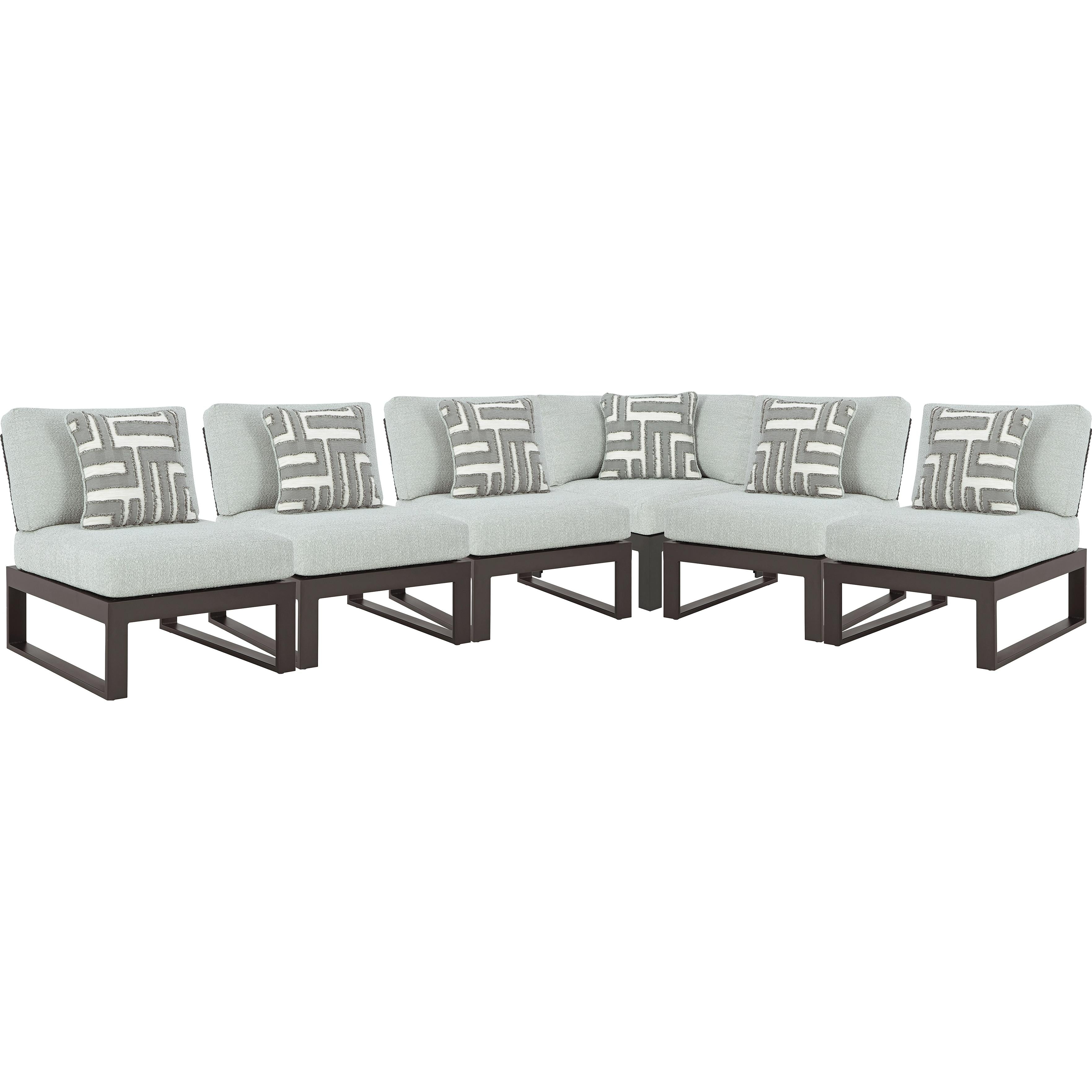 Signature Design by Ashley Beachloft P490P1 6 pc Outdoor Sectional