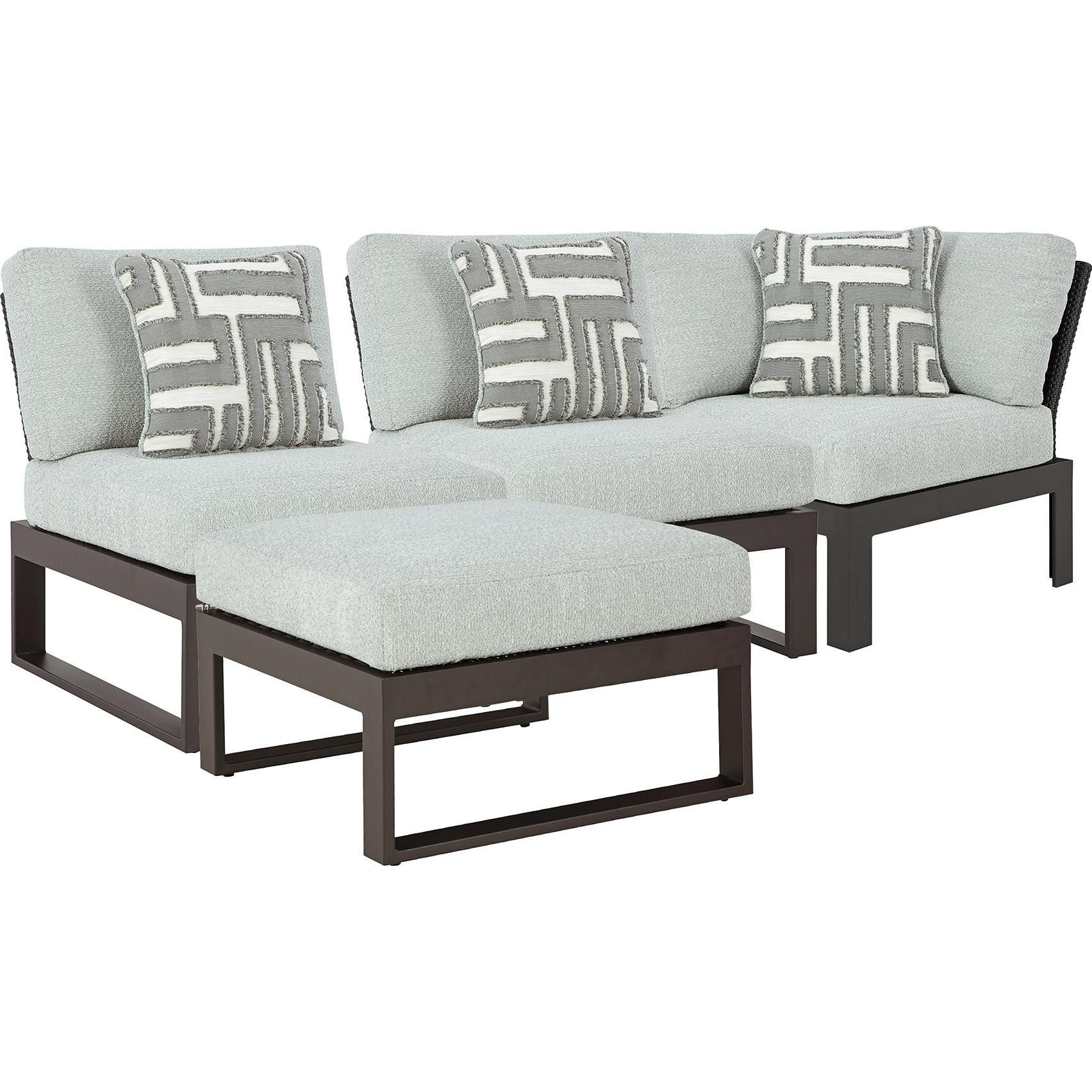 Signature Design by Ashley Beachloft P490P7 4 pc Outdoor Sectional