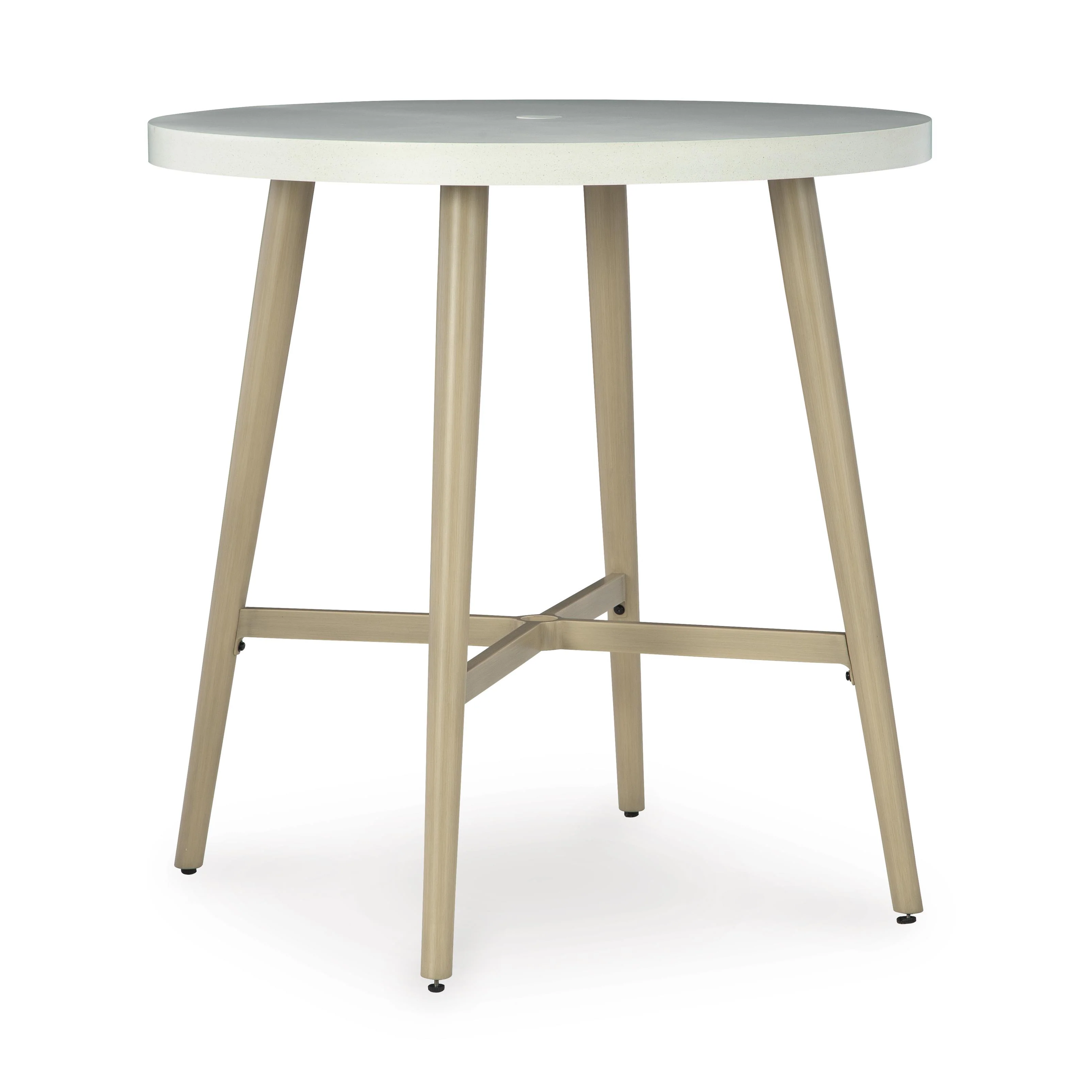 Signature Design by Ashley Seton Creek P798-613 Round Bar Table with Umbrella Option - Image 1