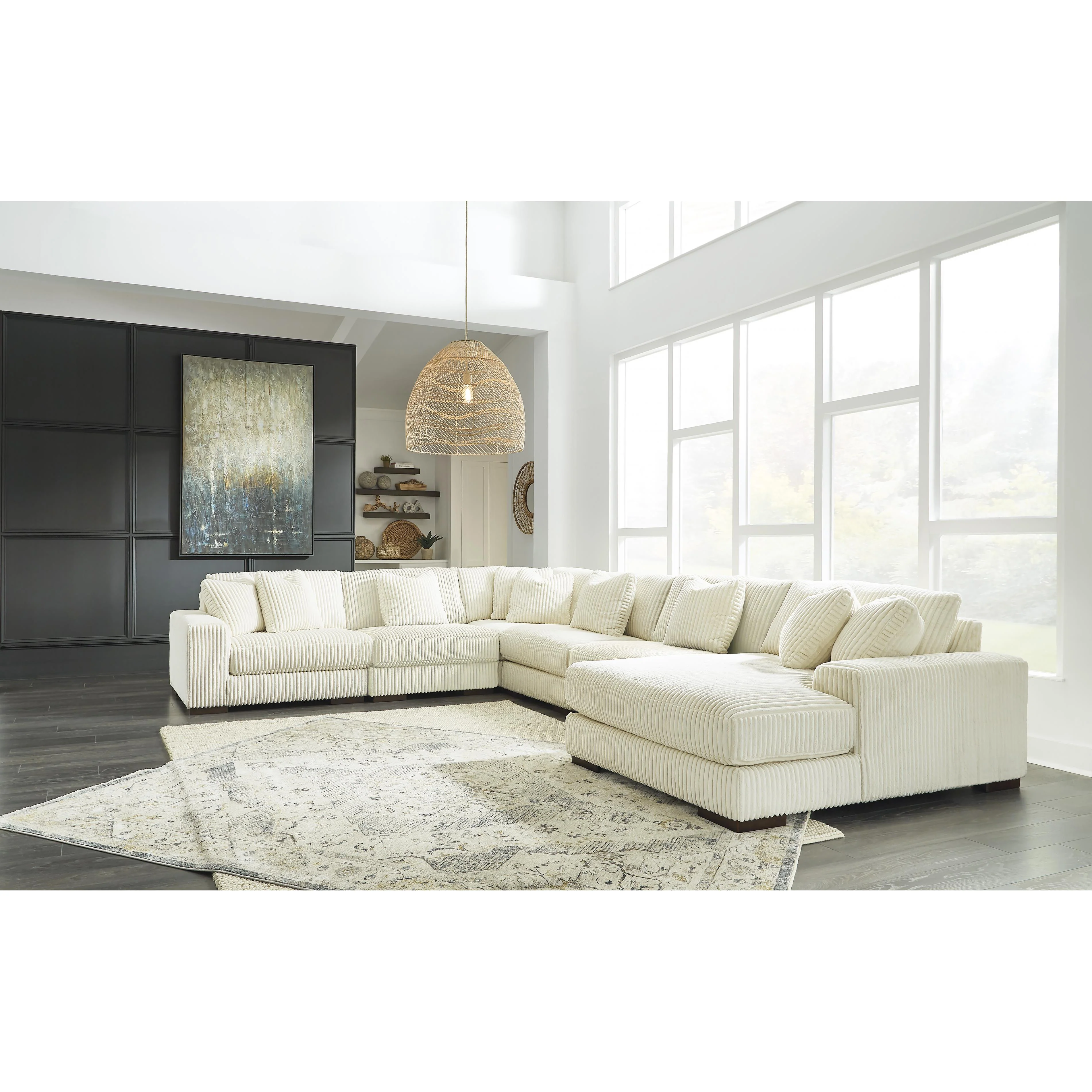 Signature Design by Ashley Lindyn 21104S19 6 pc Sectional with Chaise - Image 2