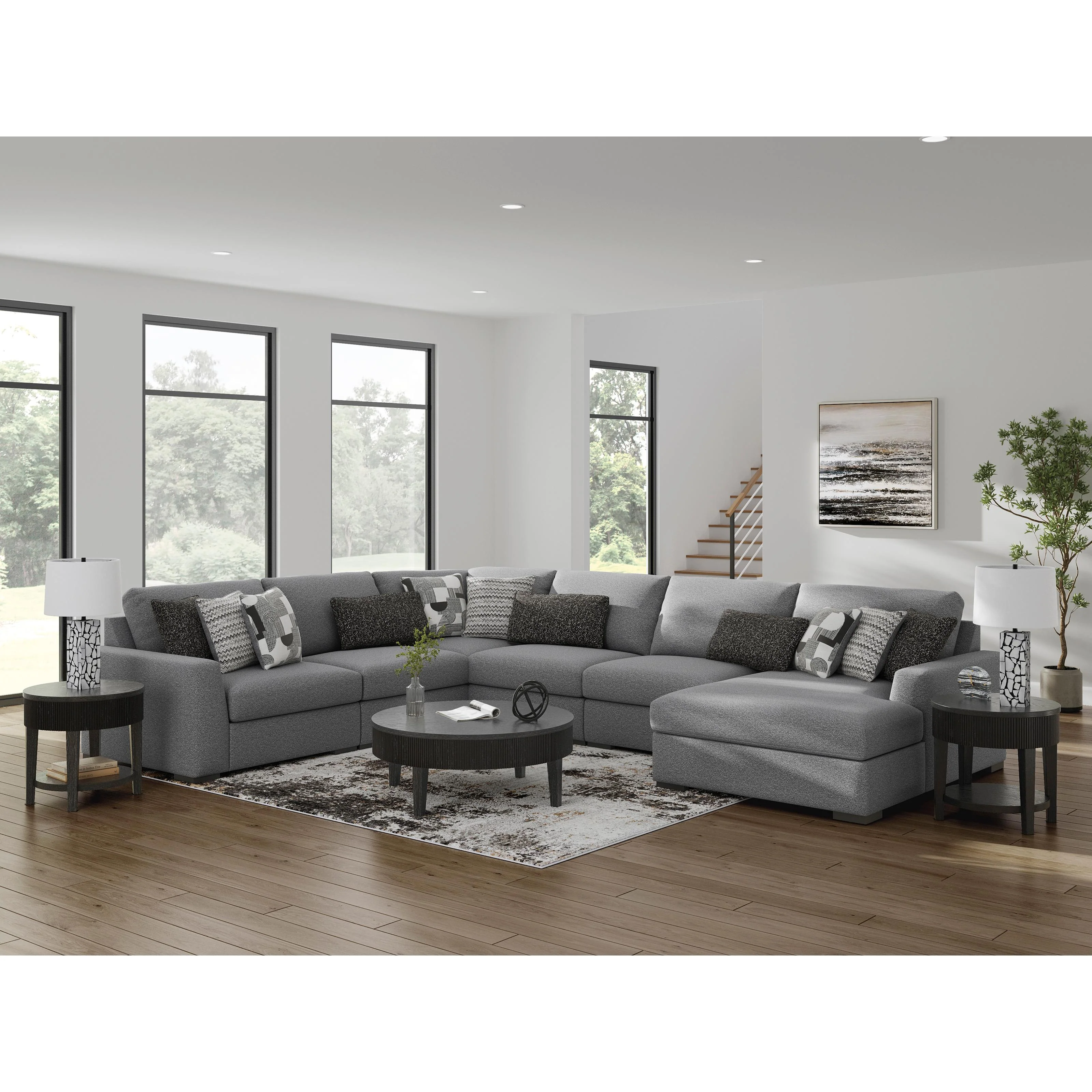 Benchcraft Bealton 61305S12 6 pc Sectional with Chaise - Image 3