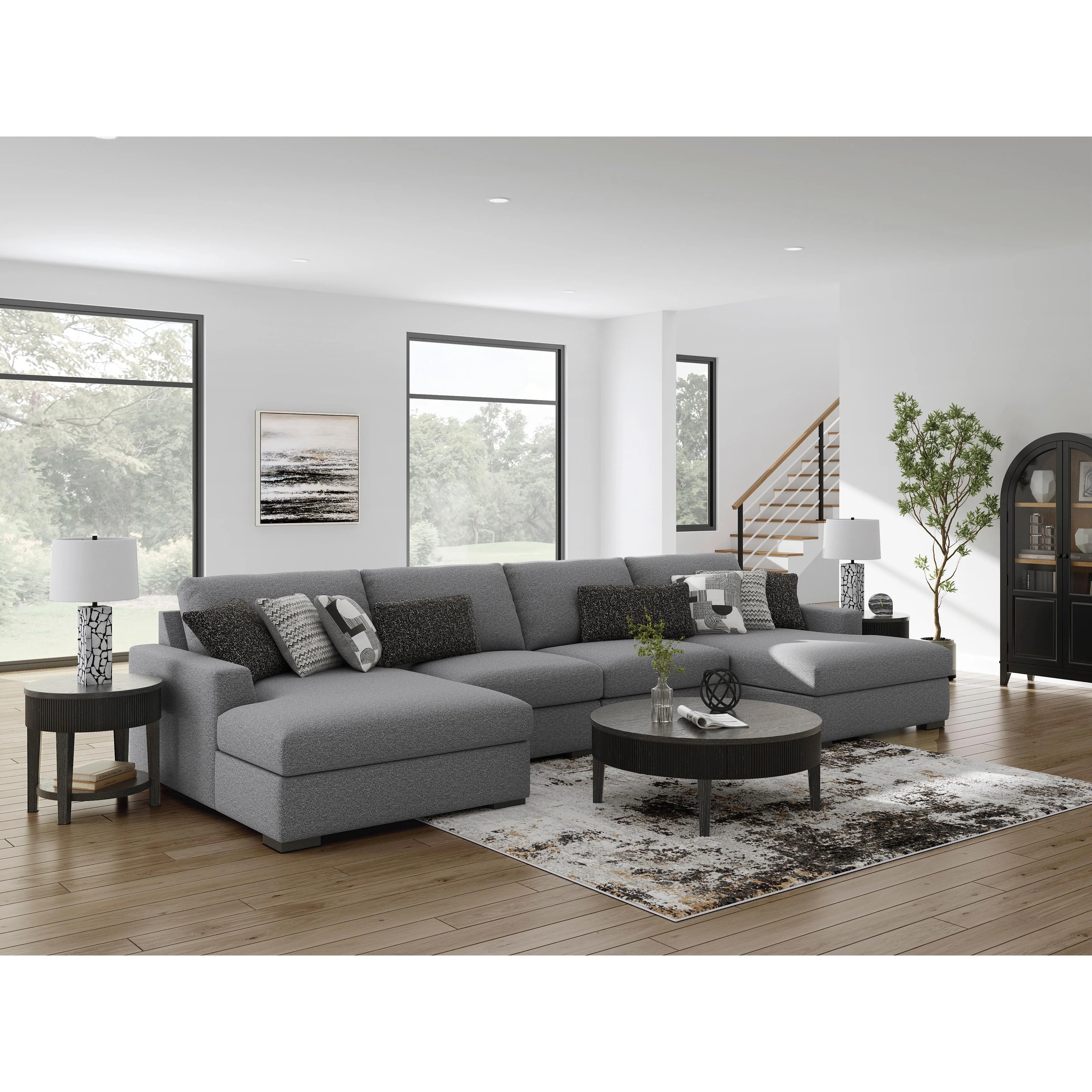 Benchcraft Bealton 61305S9 4 pc Sectional with Double Chaise - Image 3