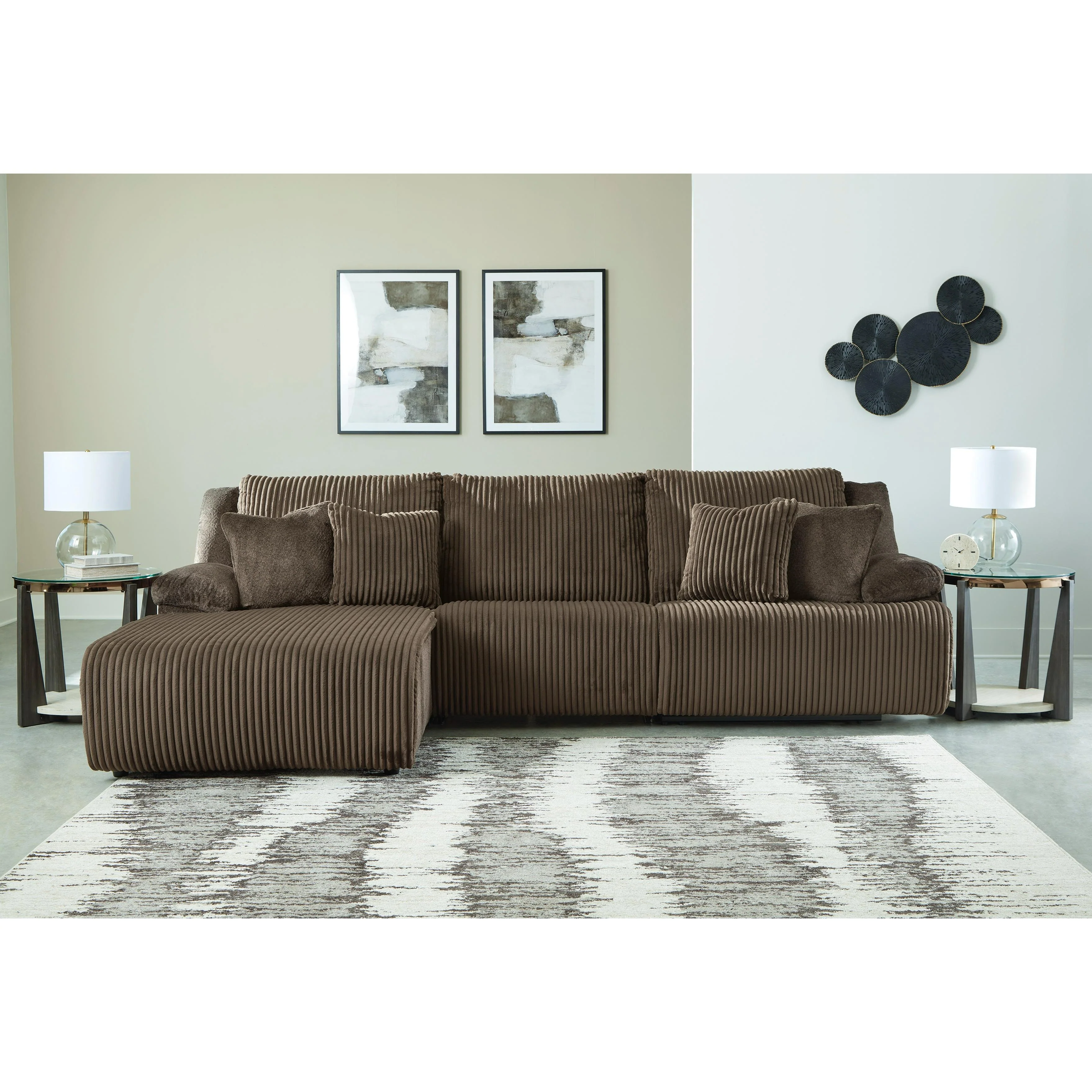 Signature Design by Ashley Top Tier 92705S7 3 pc Sectional Sofa Chaise - Image 2
