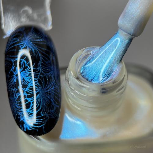 DARK Stamping Polish  Blue Chameleon #46, 10ml - Image 3