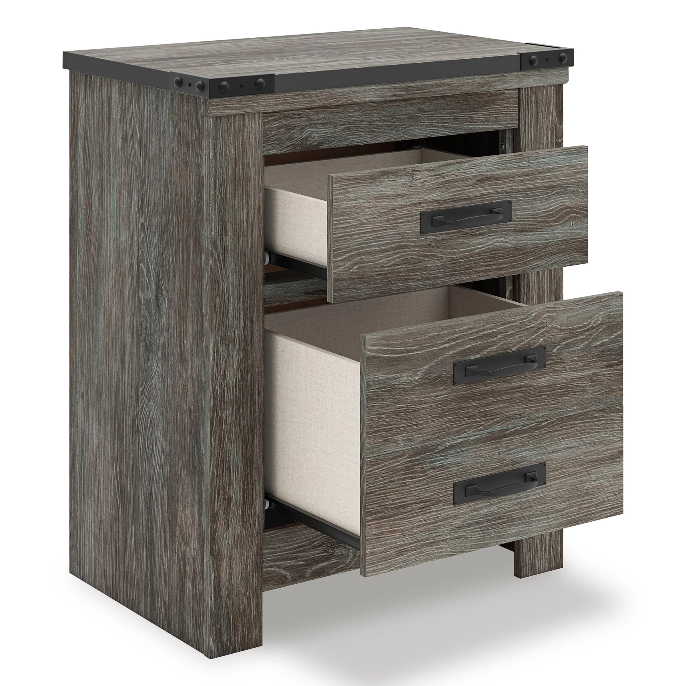 Signature Design by Ashley Frandern B4480-92 Two Drawer Night Stand - Image 2