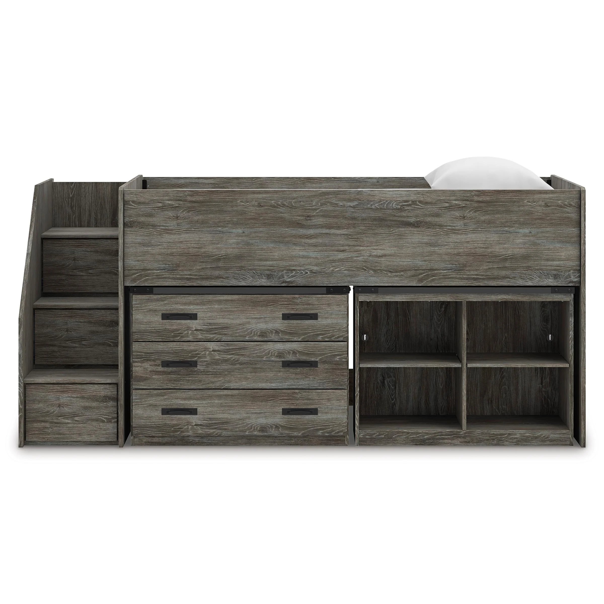 Signature Design by Ashley Frandern B4480B16 Twin Loft Bed with Bookcase and Drawer Storage - Image 3