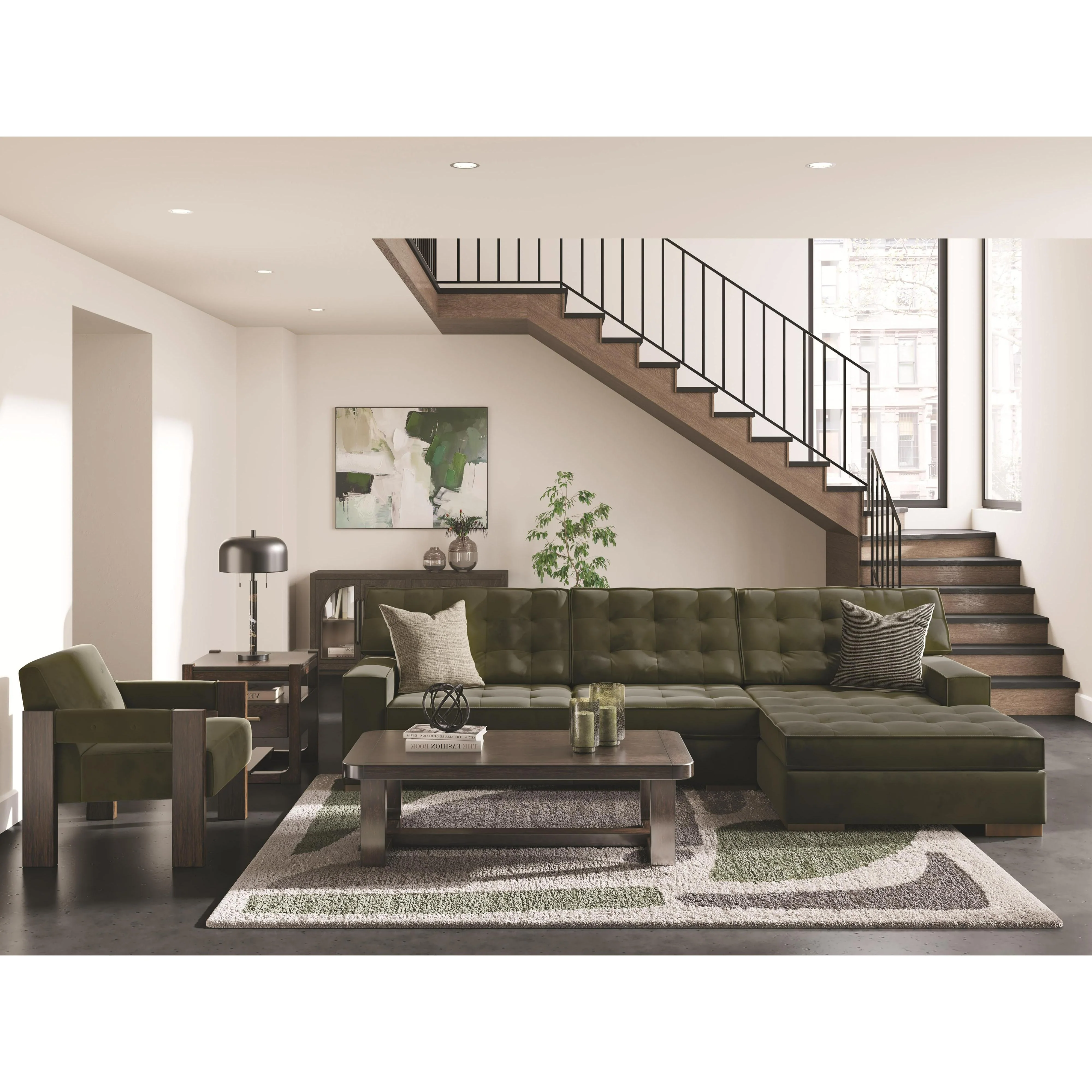 Signature Design by Ashley Caspian-Town PC61702S2 2 pc Sectional with Chaise - Image 3