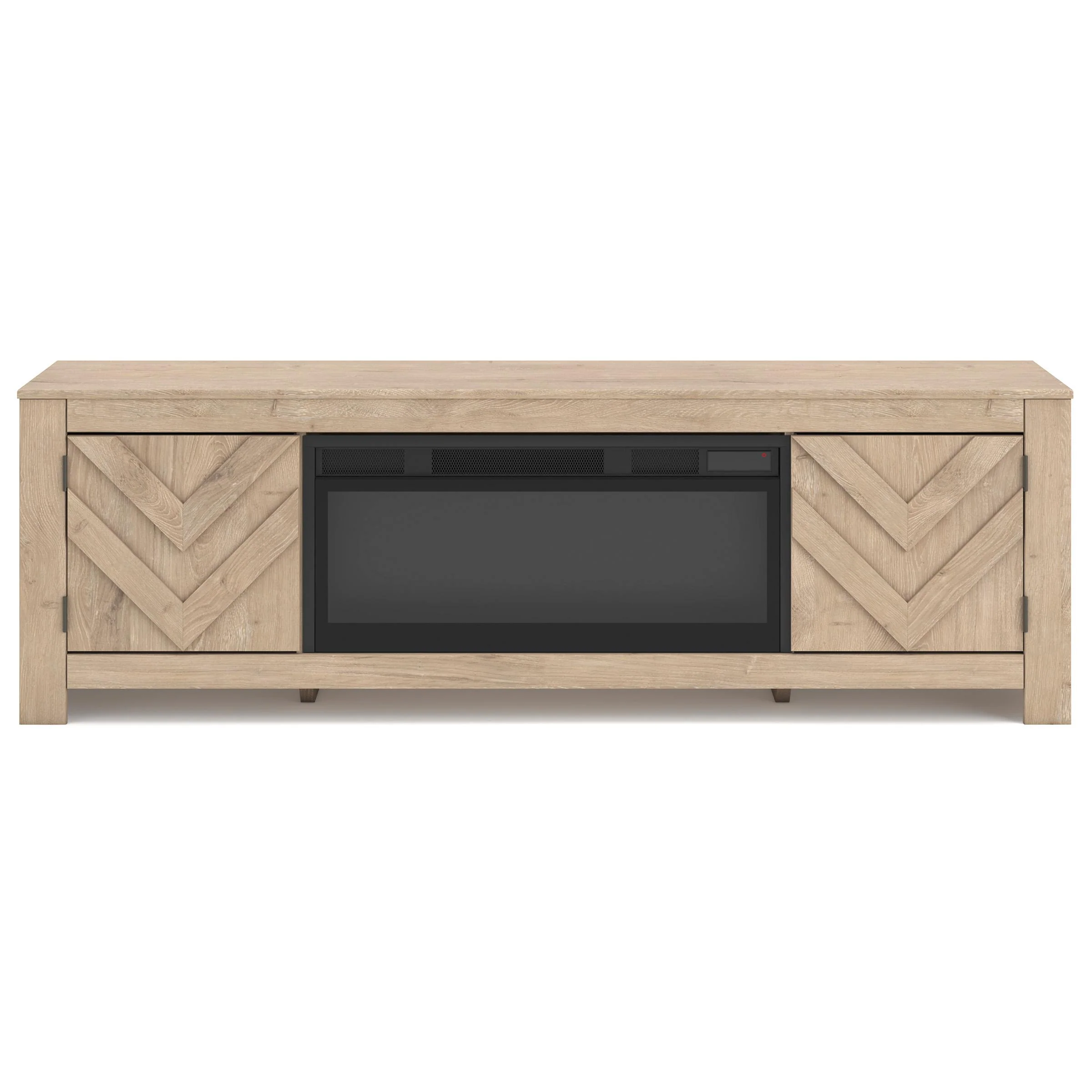 Signature Design by Ashley Cayboni W3787W1 71″ TV Stand with Electric Fireplace