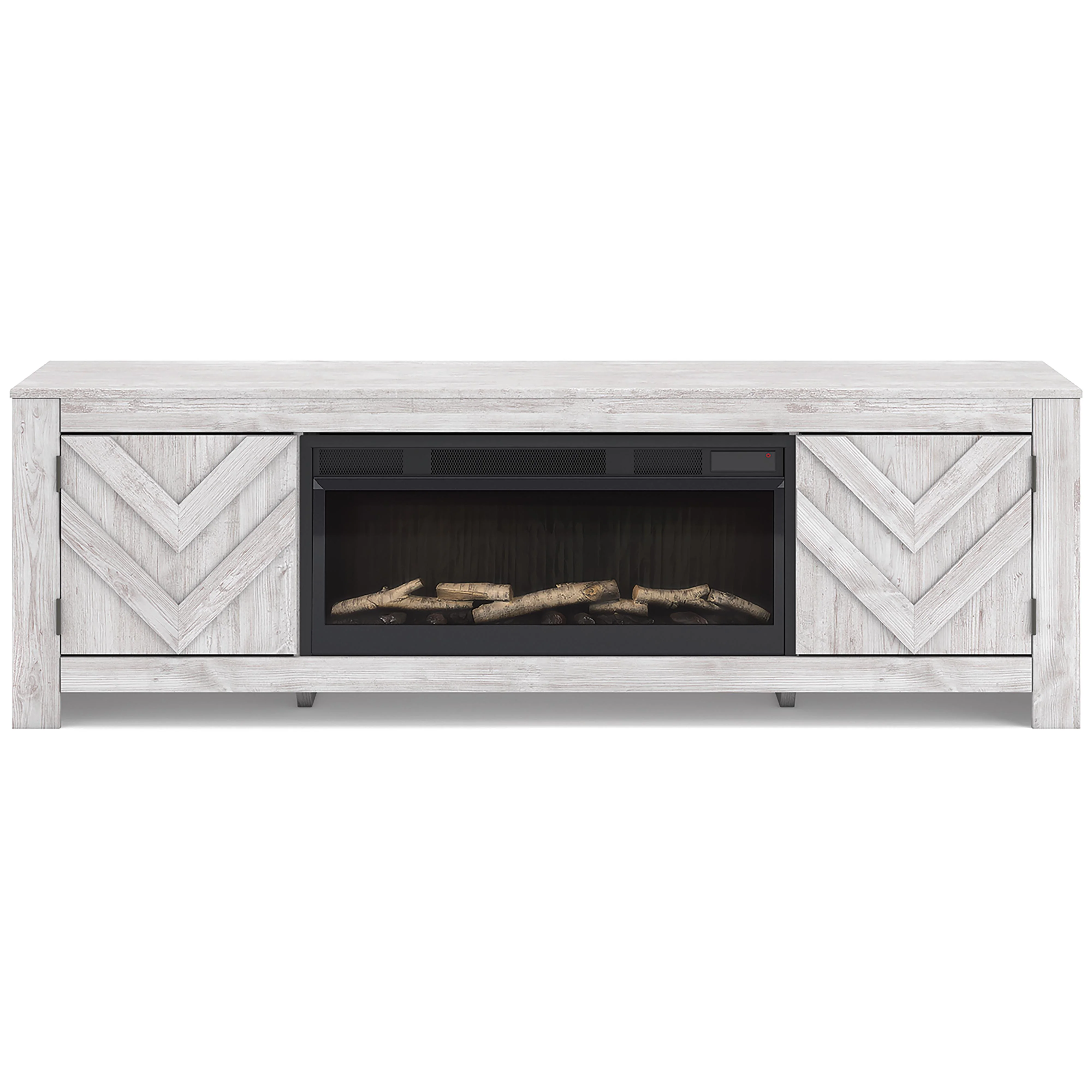 Signature Design by Ashley Cayboni W3788W1 71″ TV Stand with Electric Fireplace