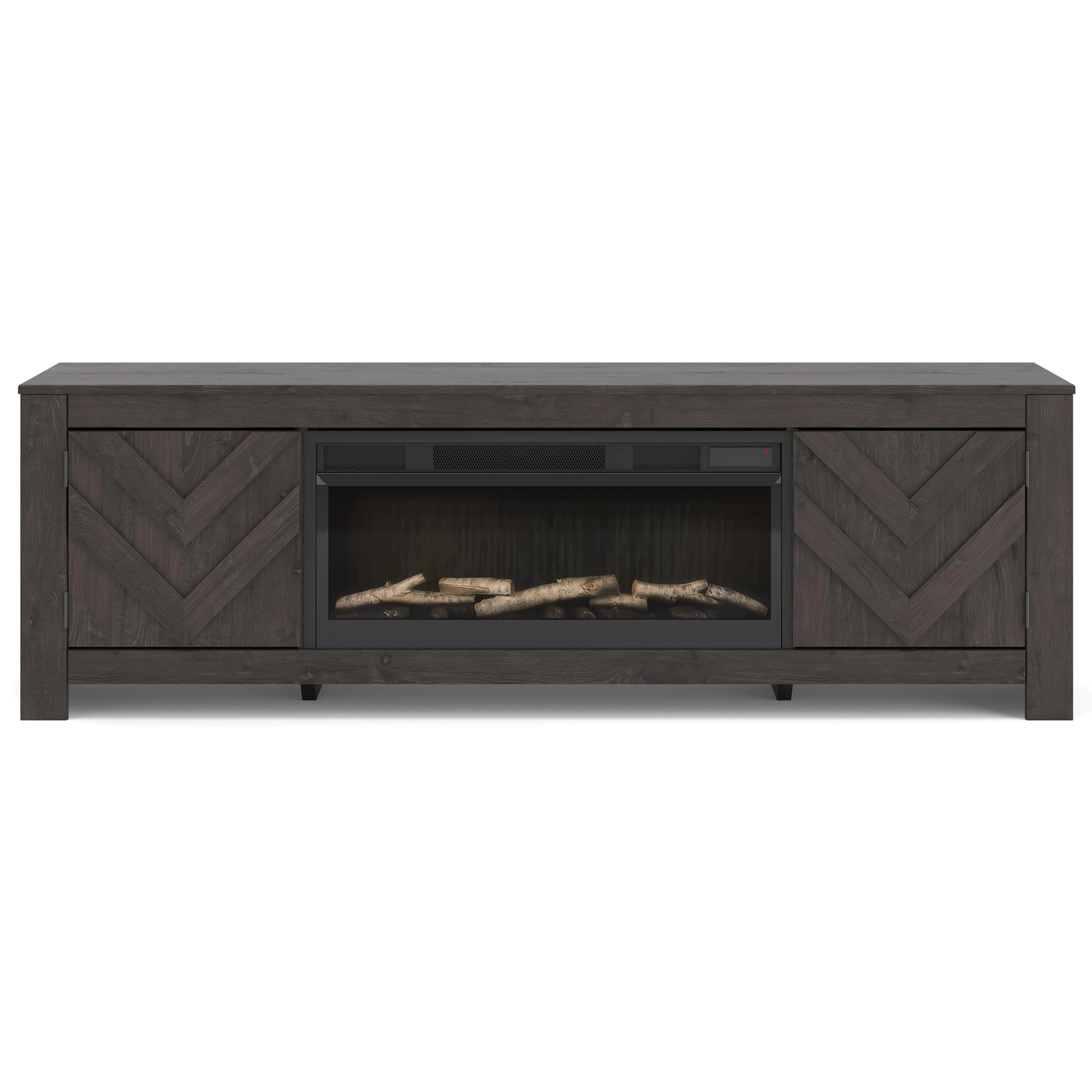 Signature Design by Ashley Cayboni W3789W1 71″ TV Stand with Electric Fireplace