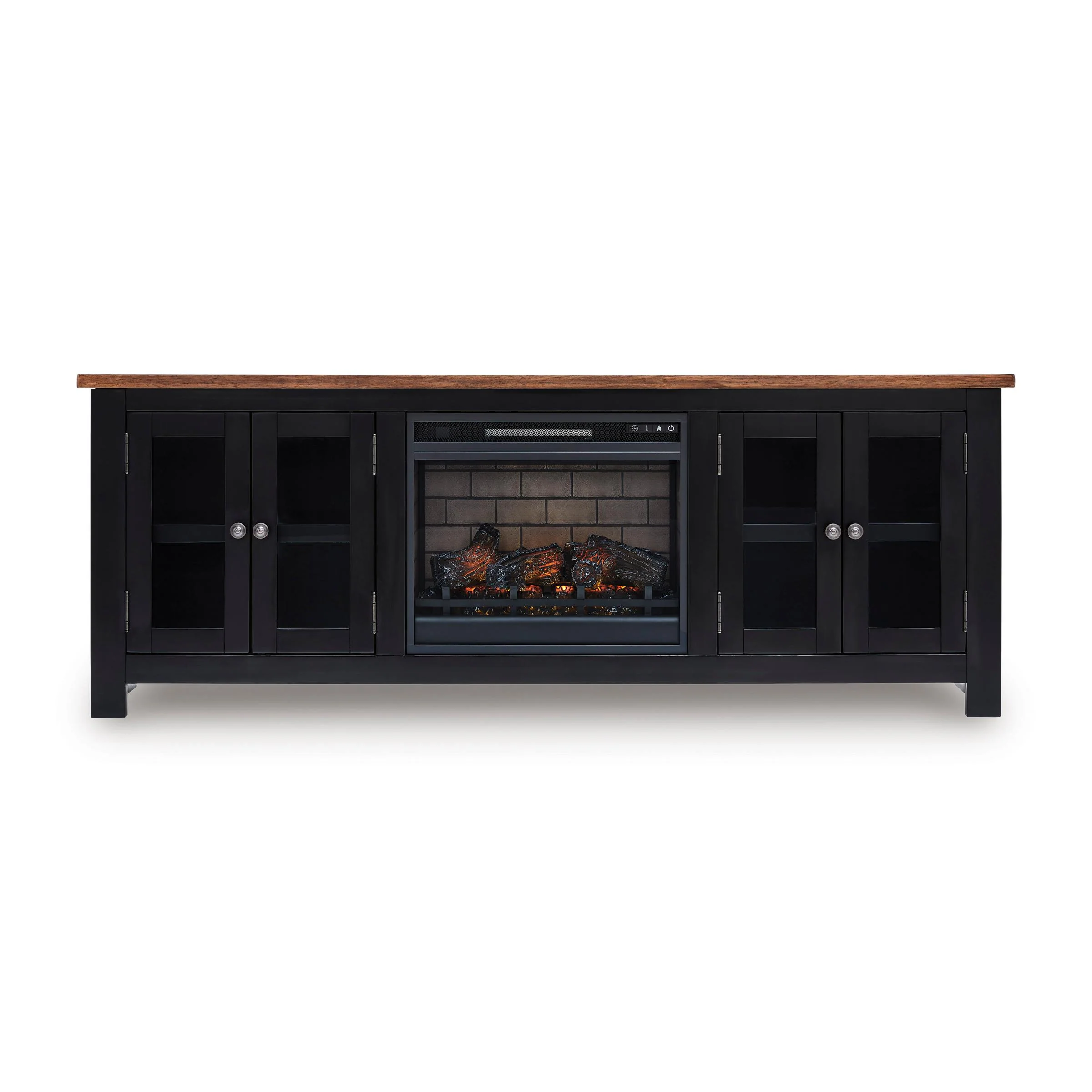 Signature Design by Ashley Wildenauer W664W1 76″ TV Stand with Electric Fireplace