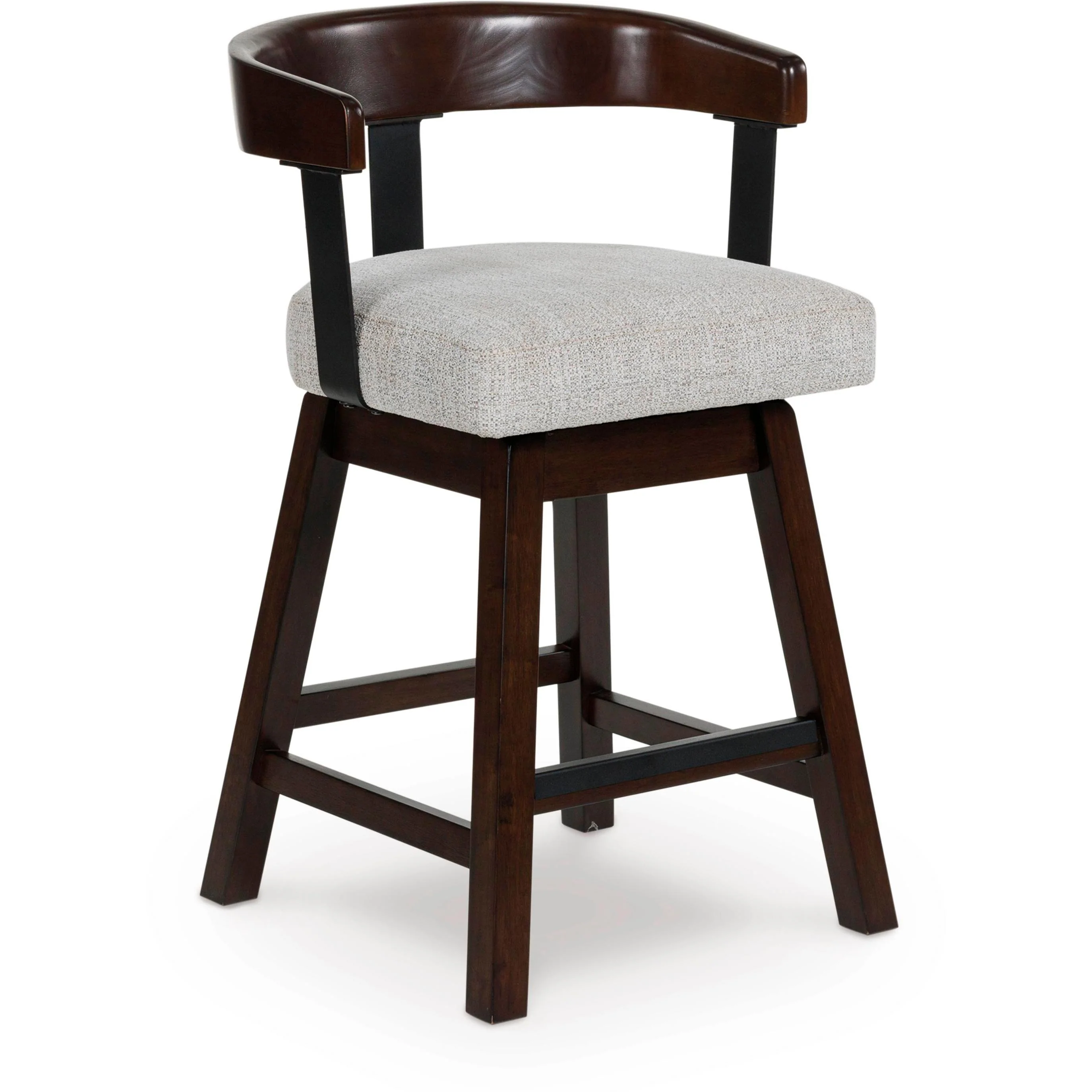 Signature Design by Ashley Haddigan D596-224 Upholstered Swivel Barstool