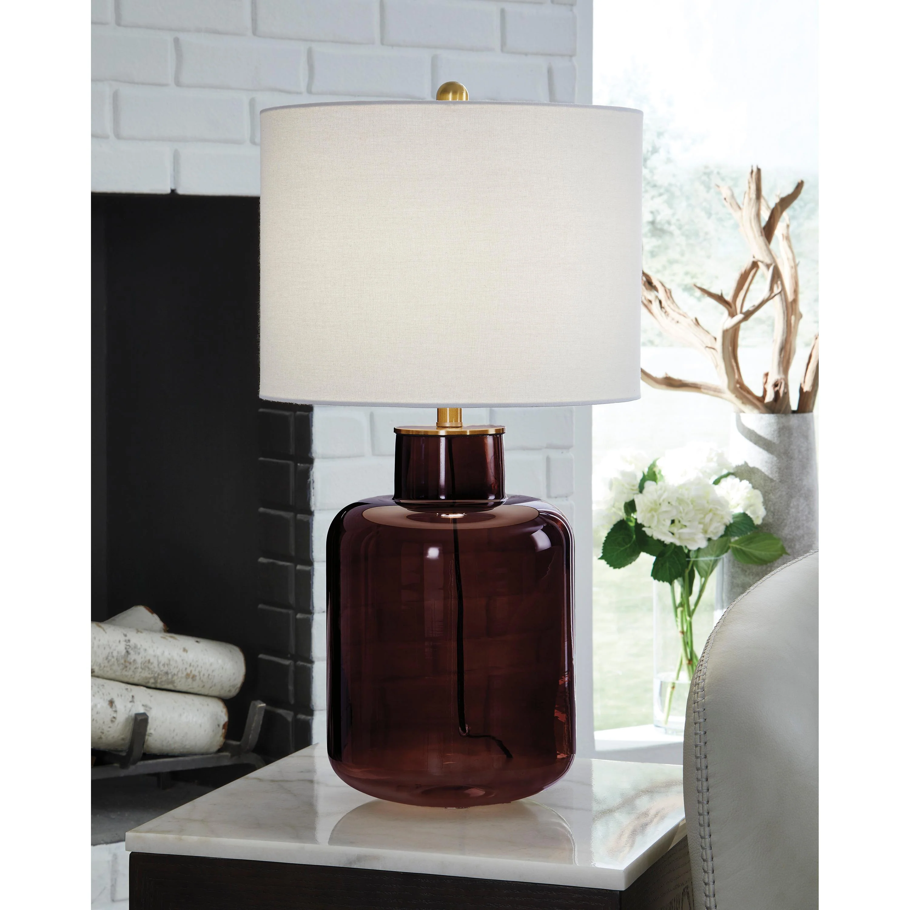 Signature Design by Ashley Mette L430924 Glass Table Lamp - Image 2
