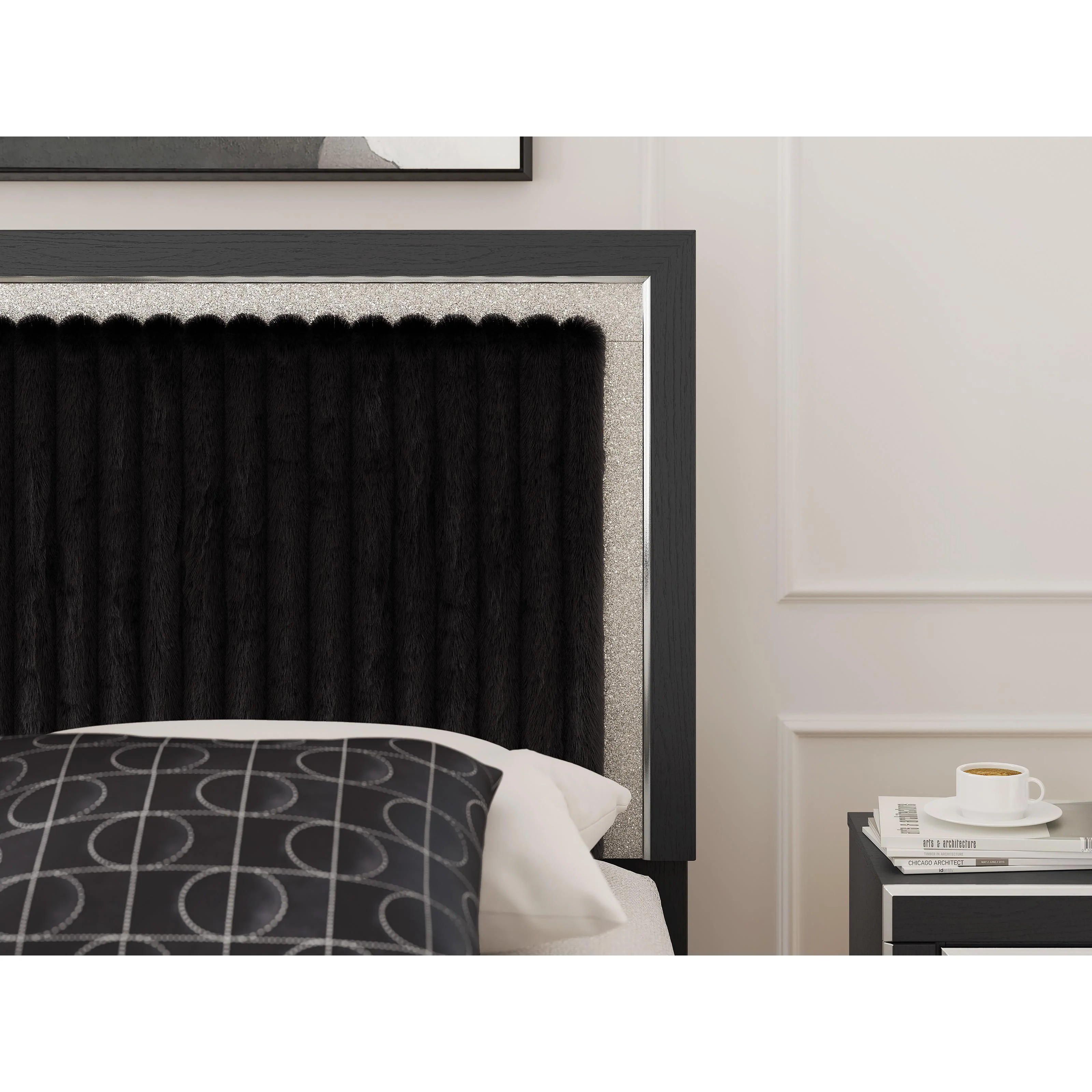 Signature Design by Ashley Zuraleus PCB3380-58 King Upholstered Panel Headboard - Image 3