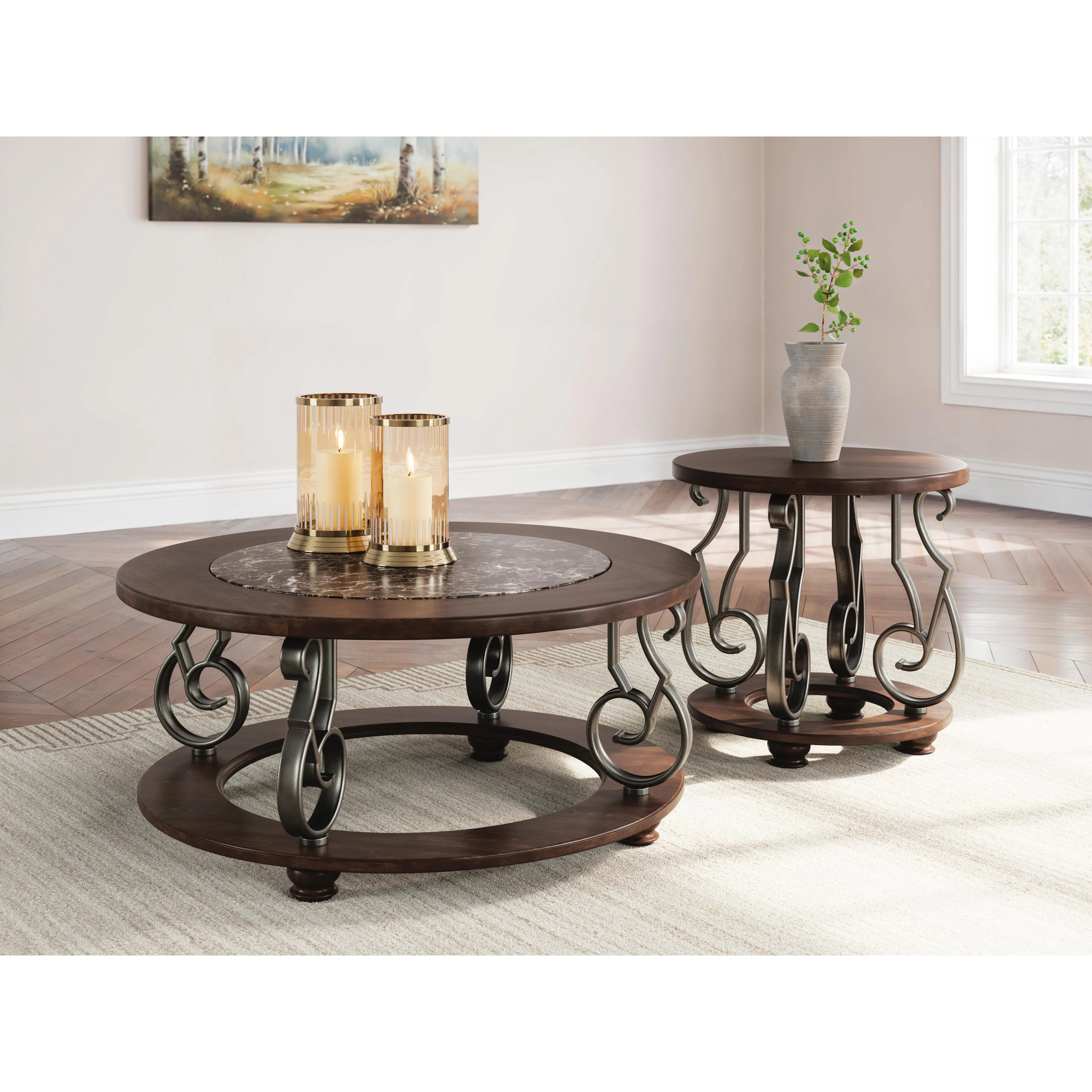 Signature Design by Ashley Frallyn T623T1 Coffee Table and 2 Ends