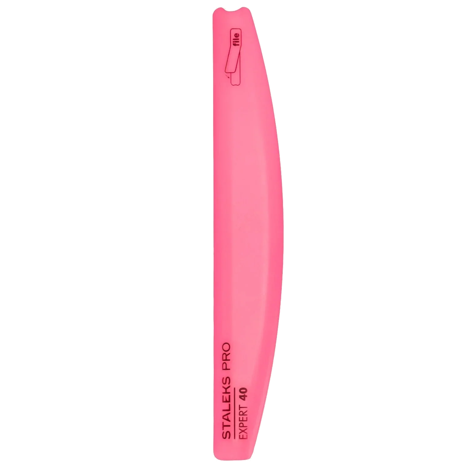 EXPERT 40 SLANTED PLASTIC NAIL FILE CRESCENT (BASE) PINK SPBE-40- STALEKS™