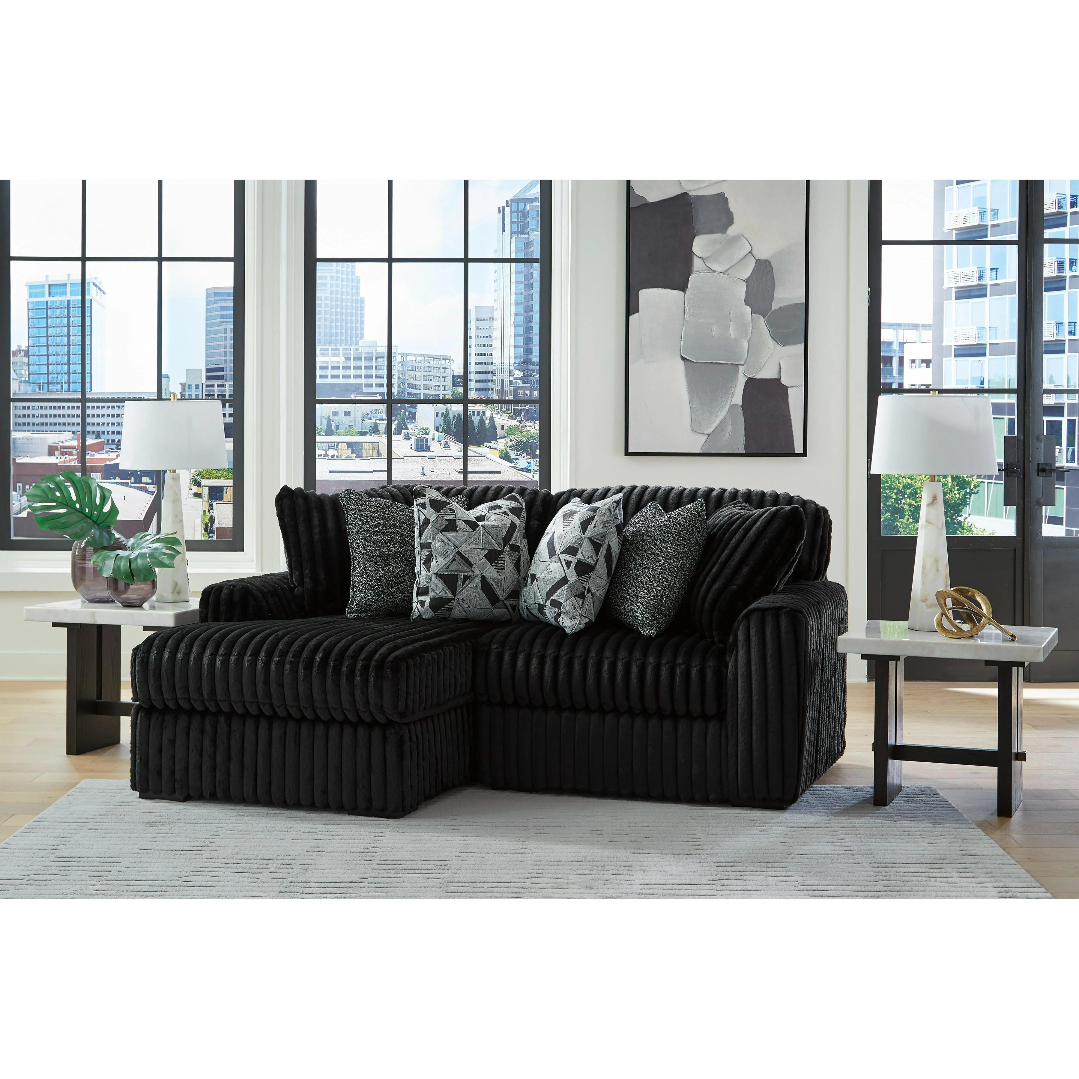 Signature Design by Ashley Midnight-Madness 98103S13 2 pc Sectional with Chaise - Image 3