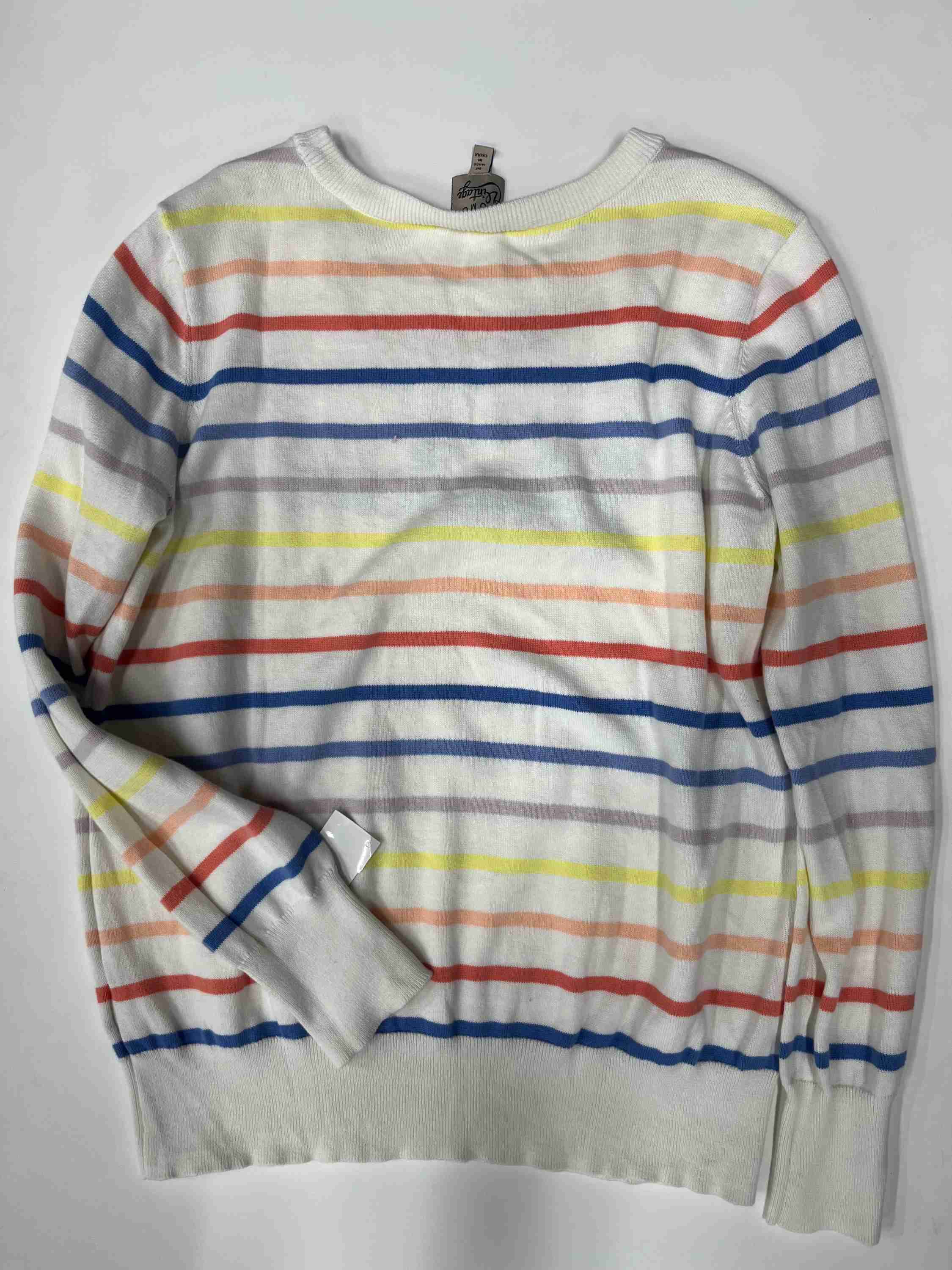 Como Vintage Long Sleeve Knit Sweater Stripe Size M - Image 2