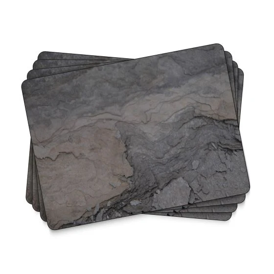 Cork Placemats Set, Midnight Slate - Image 1