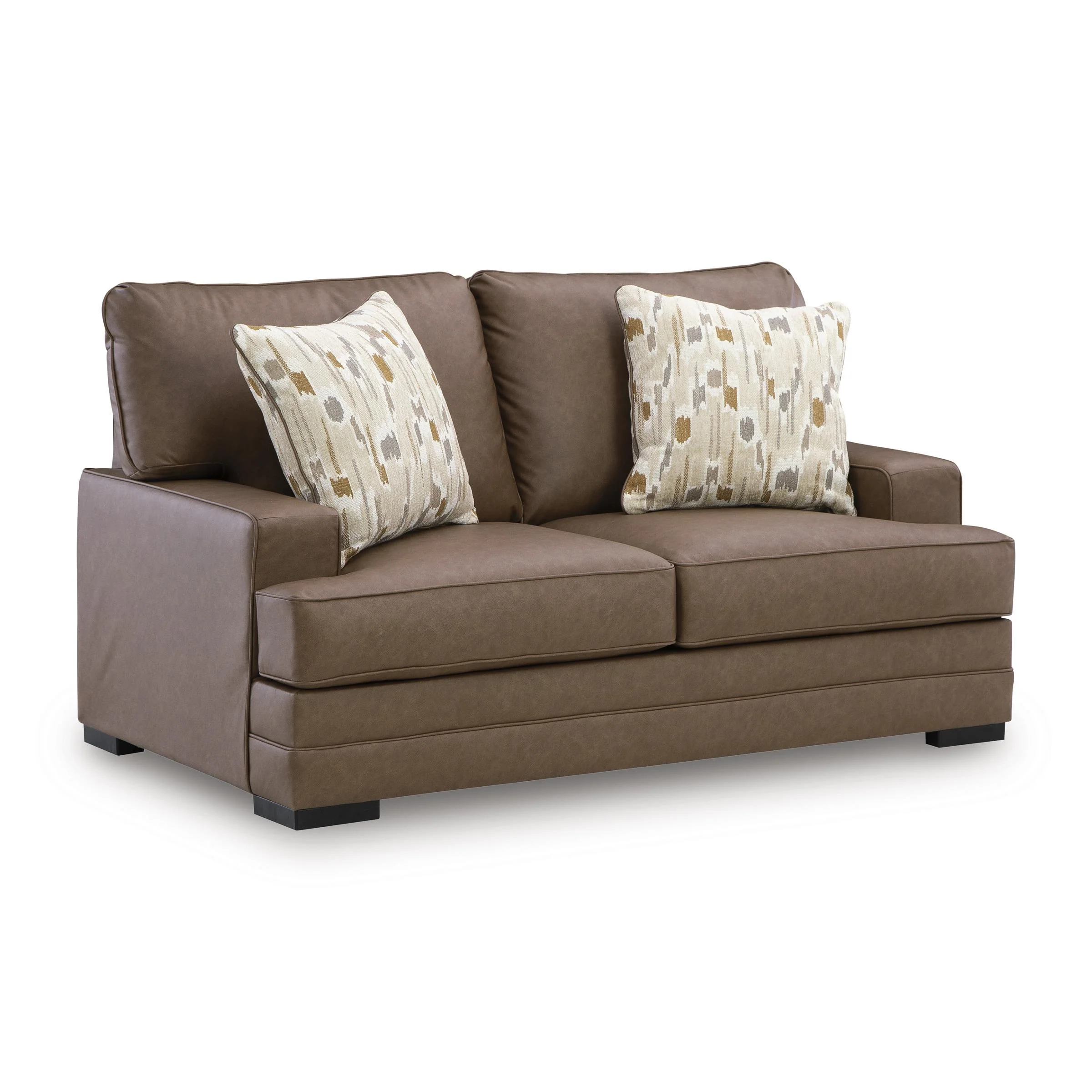 Benchcraft VillaCourt Stationary Leather Look Loveseat 7490935