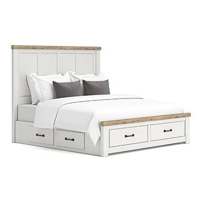 Signature Design by Ashley Savonport King Panel Bed with Storage B100-14/B4615-56S/B4615-58/B4615-60/B4615-60