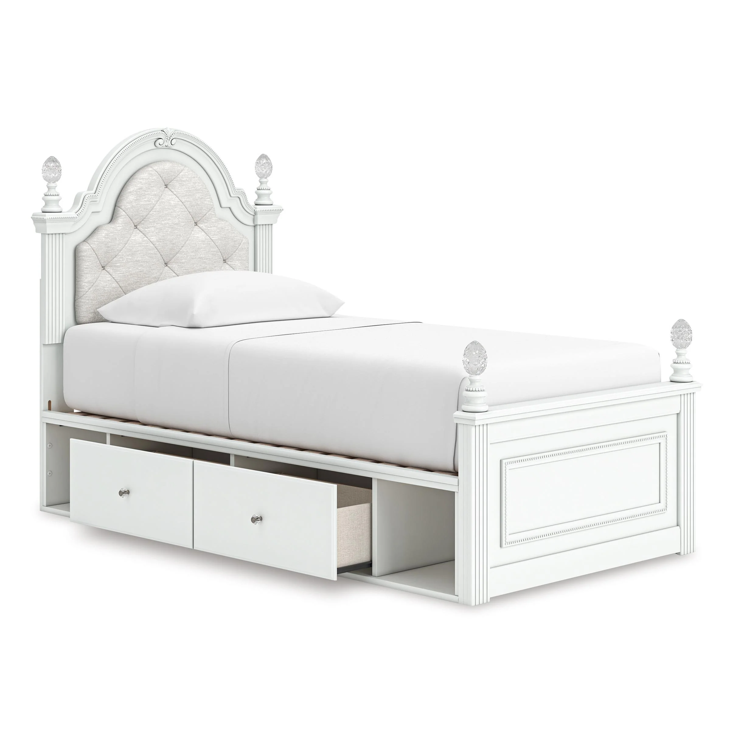Signature Design by Ashley Kozlani Twin Upholstered Panel Bed with Storage PCB1819-153/PCB1819-52/PCB1819-150/B100-11 - Image 2