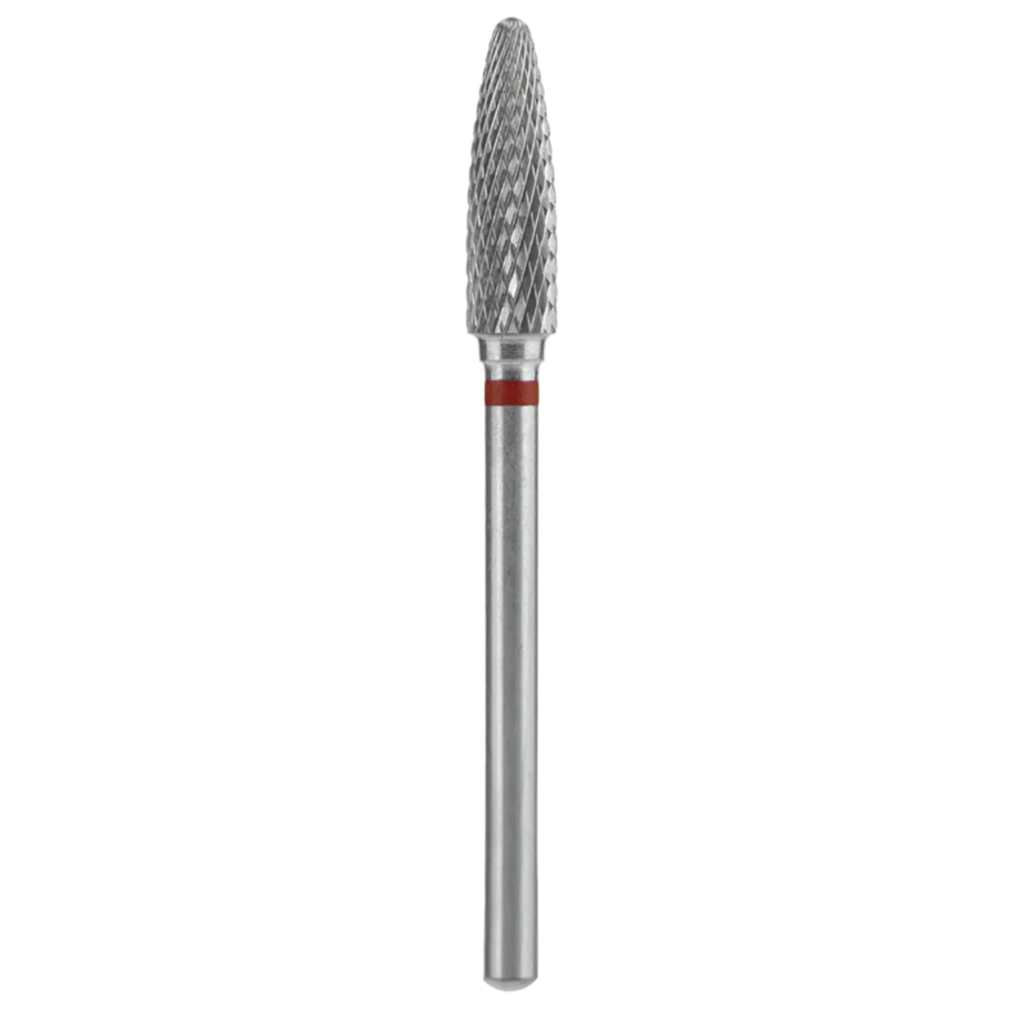 CARBIDE NAIL DRILL BIT, “CORN”, RED, HEAD DIAMETER 4/14MM (FT90R040/14) (#208)-STALEKS™