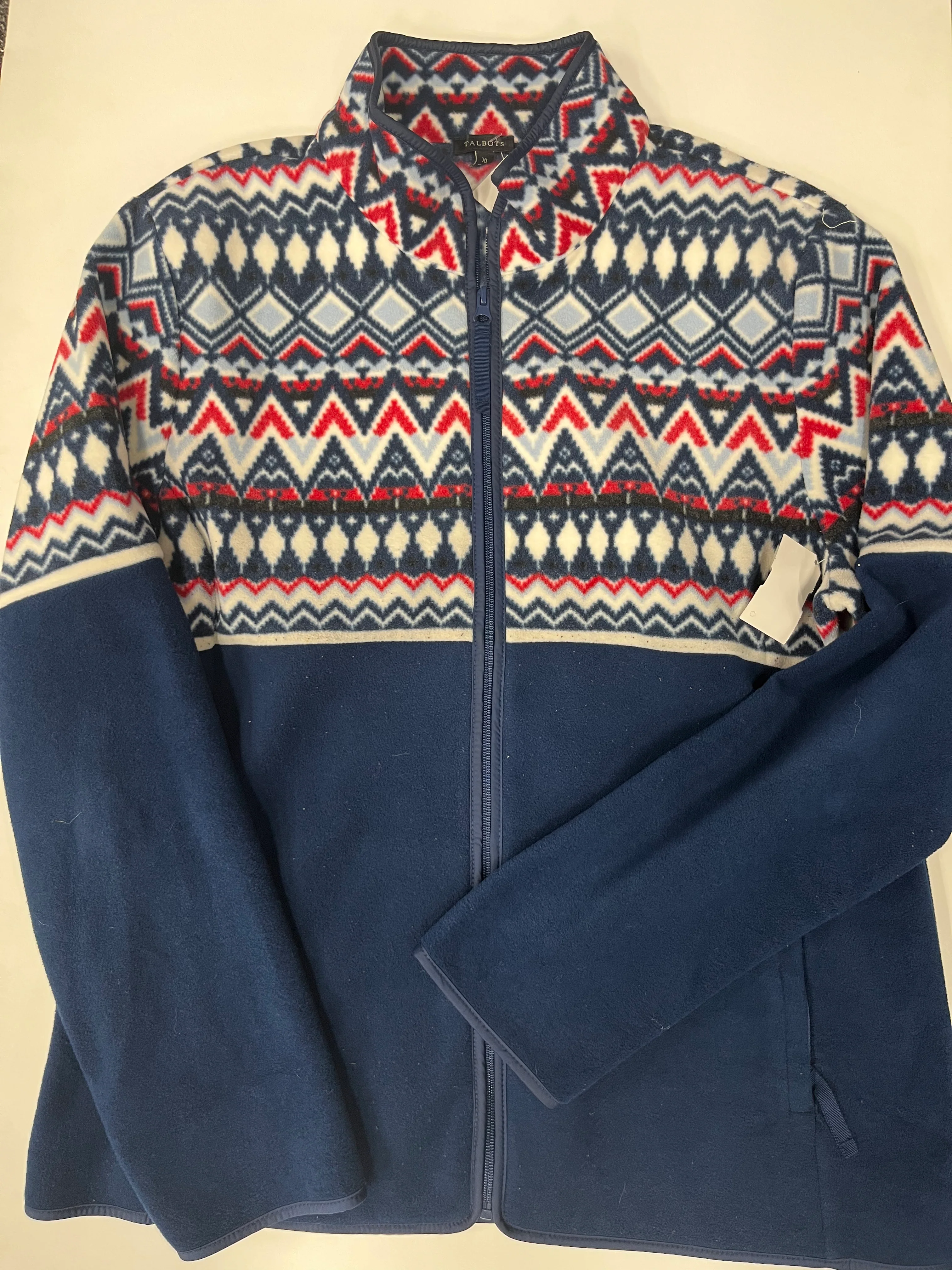 Talbots Full Zip Fleece Jacket Multi Size XL - Image 1