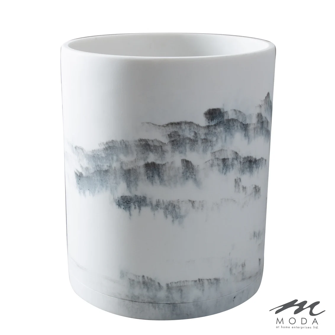 Waste Basket - Michaelangelo White Marble - Image 1