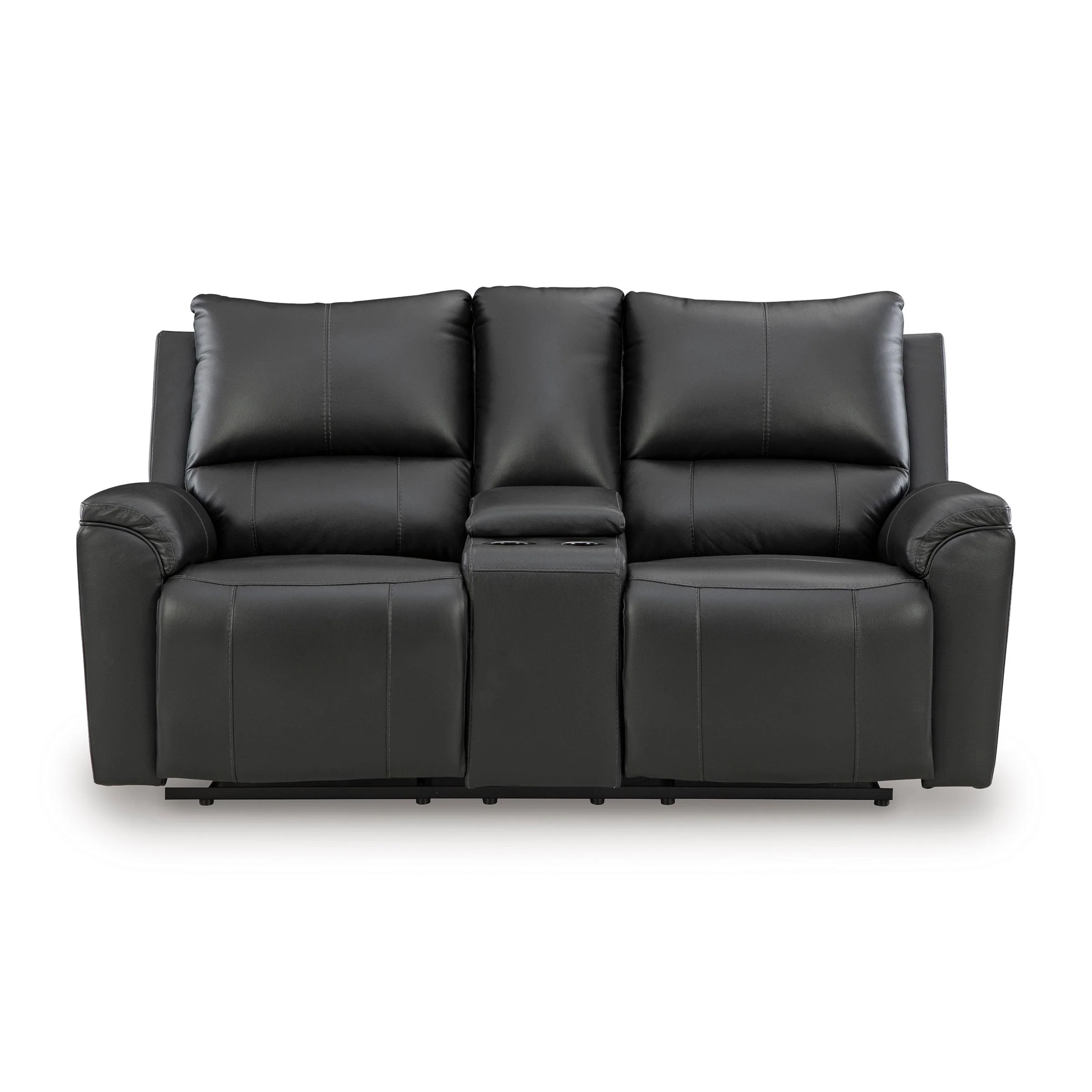 Signature Design by Ashley Glossmore Reclining Leather Match Loveseat with Console PCU1170094C - Image 2