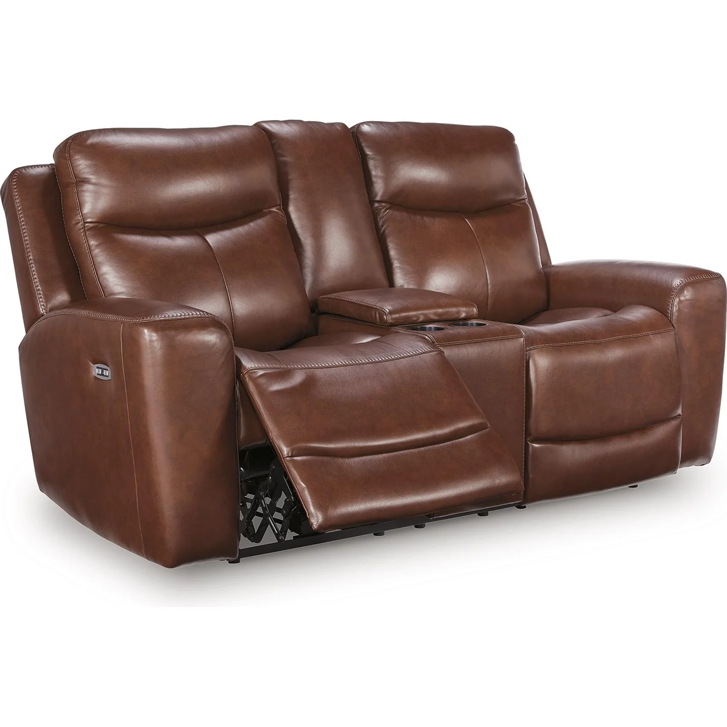 Signature Design by Ashley Next Move Power Reclining Leather Match Loveseat with Console PCU1210218C - Image 2