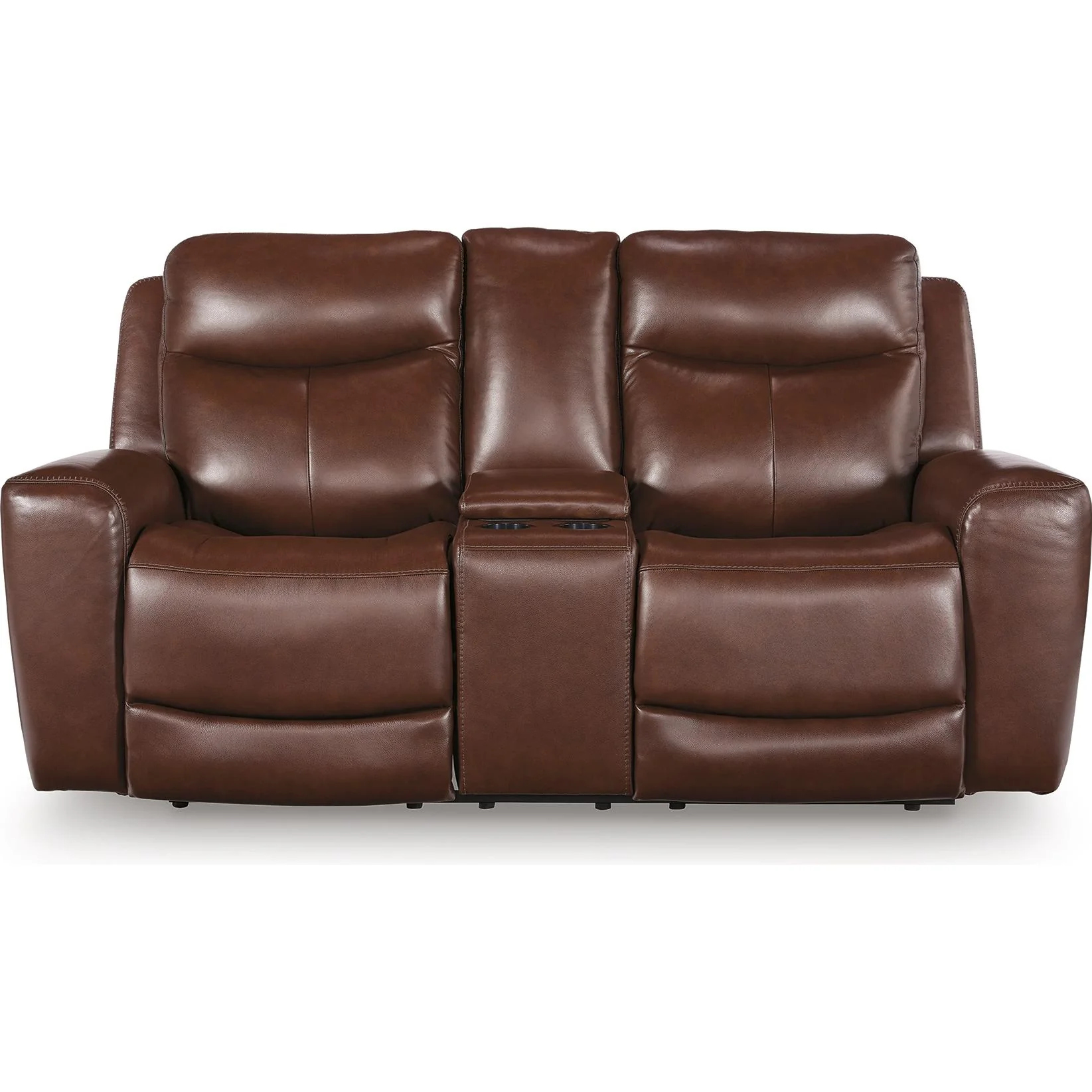 Signature Design by Ashley Next Move Power Reclining Leather Match Loveseat with Console PCU1210218C - Image 3