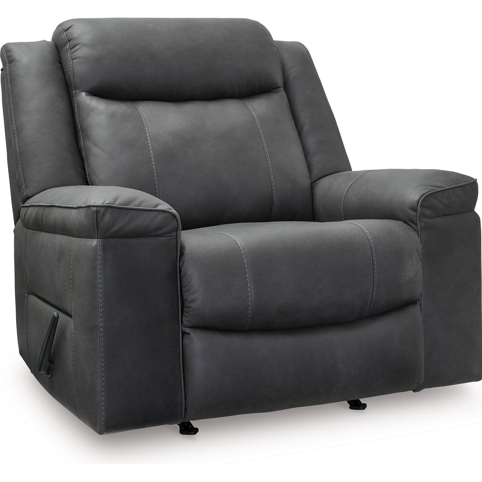 Signature Design by Ashley Status Check Rocker Leather Look Recliner PC6530725C