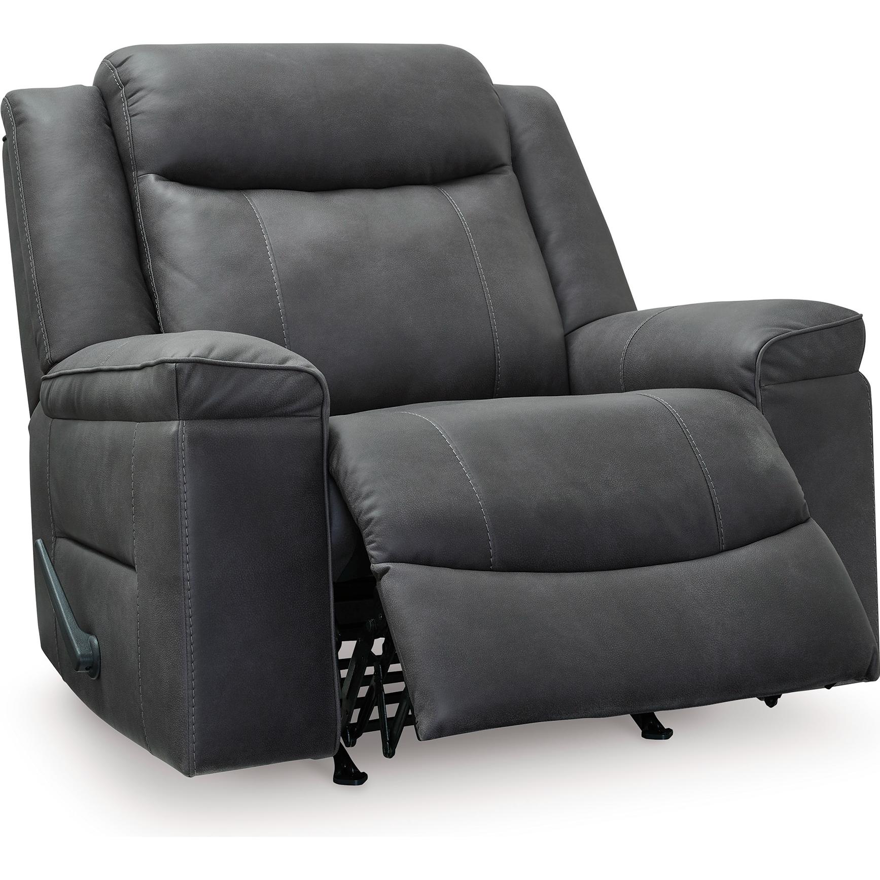 Signature Design by Ashley Status Check Rocker Leather Look Recliner PC6530725C - Image 2