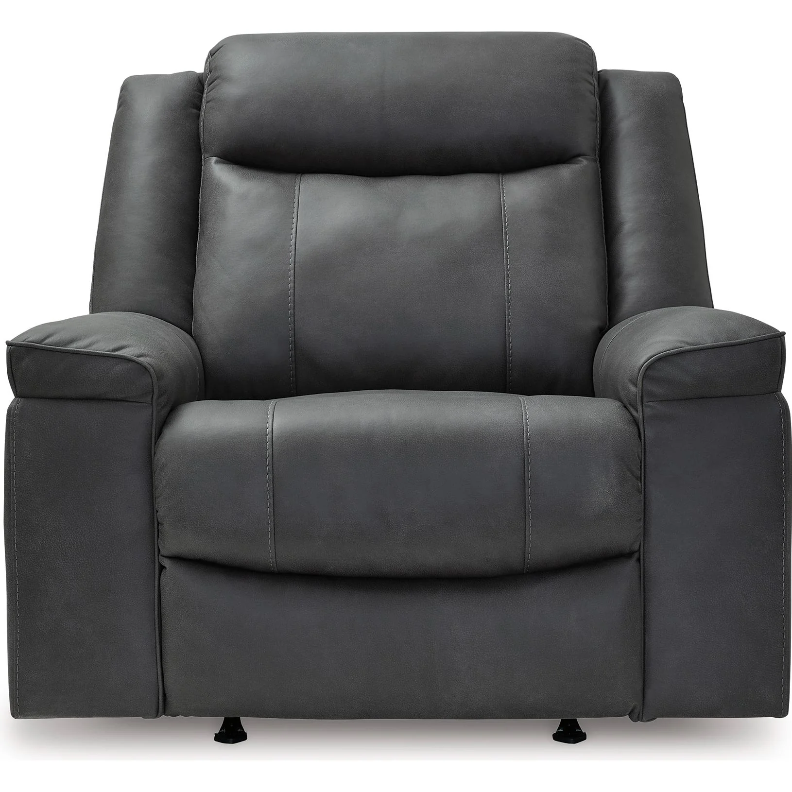 Signature Design by Ashley Status Check Rocker Leather Look Recliner PC6530725C - Image 3