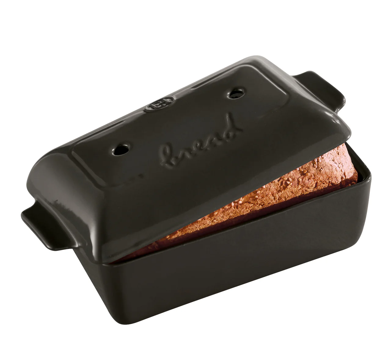 Ceramic Bread Loaf Baker, Fusain - Image 3