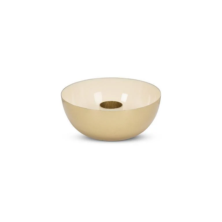 Candle Holder, Cream & Gold - Image 2