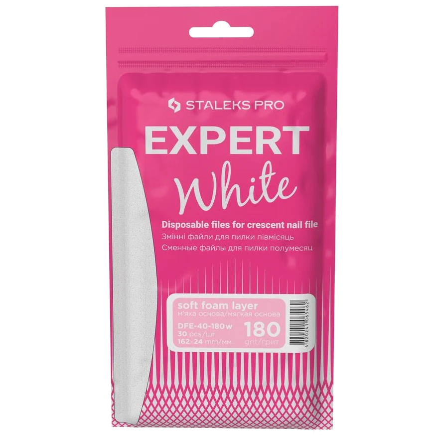 DISPOSABLE FILES CRESCENT NAIL FILE (SOFT BASE) EXPERT 40 (30 PCS) DFE-40 W- STALEKS™ - Image 3