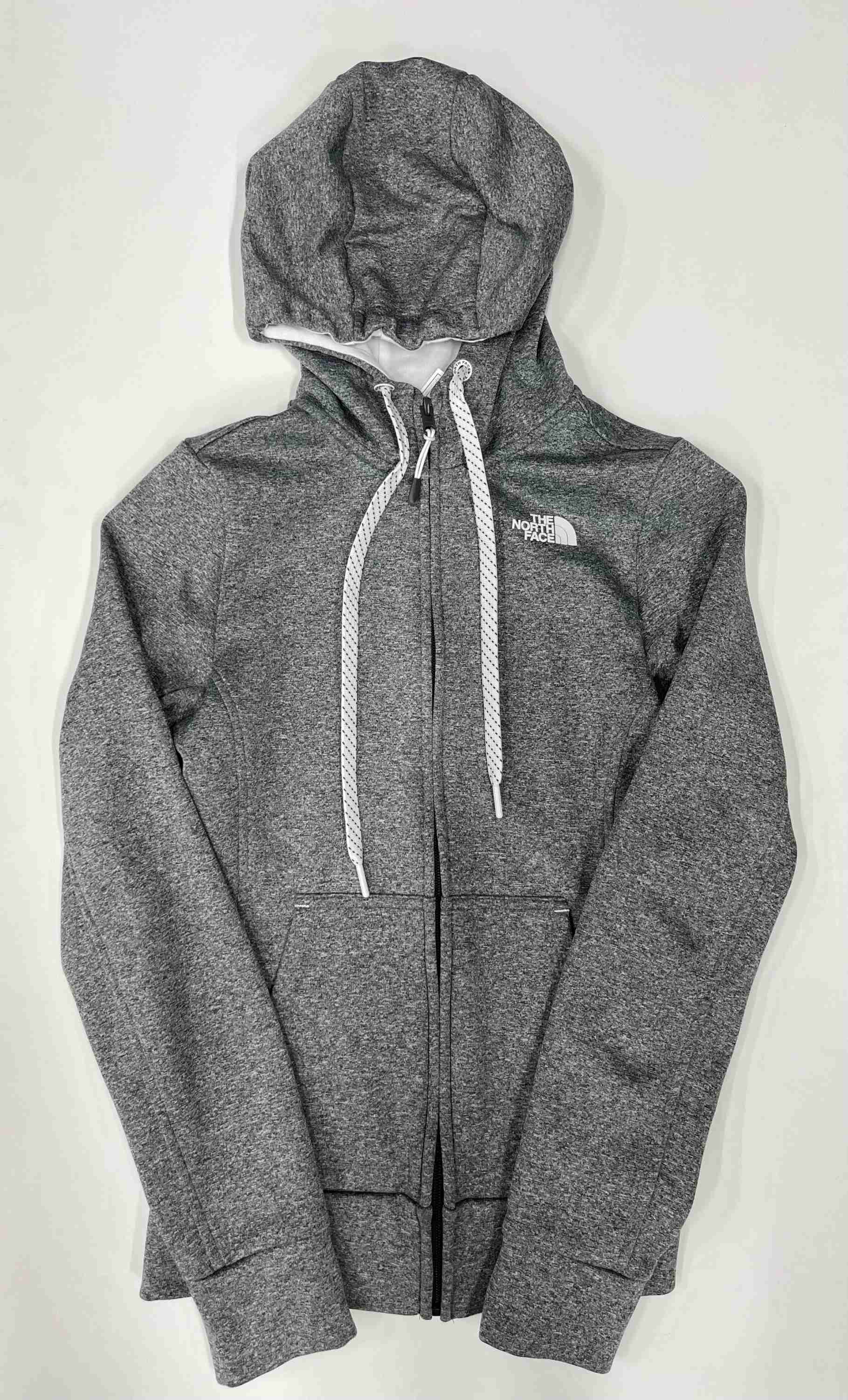 The North Face Full Zip Hooded Jacket Grey Size XS - Image 1