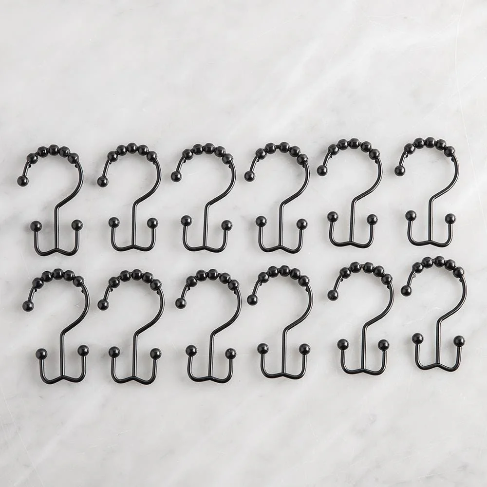 Shower Curtain Hooks- Matte Black - Image 2