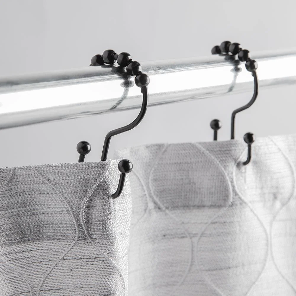 Shower Curtain Hooks- Matte Black - Image 1
