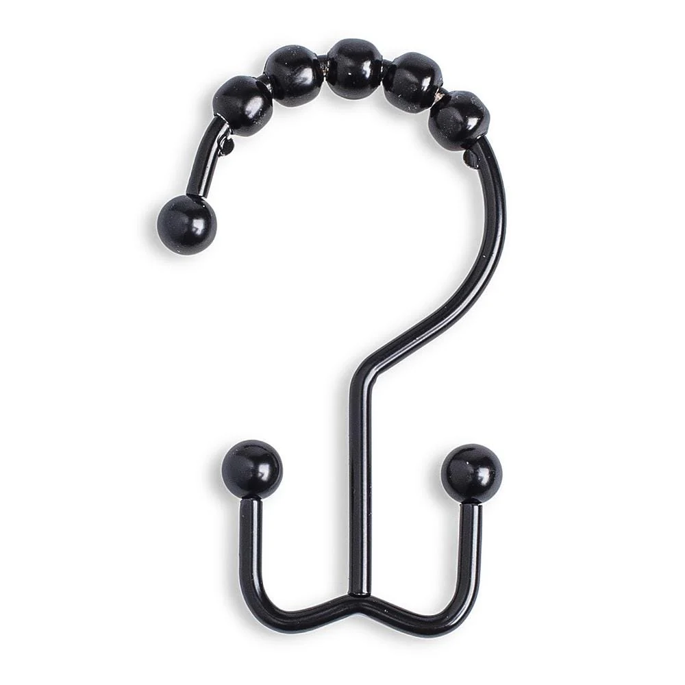 Shower Curtain Hooks- Matte Black - Image 3