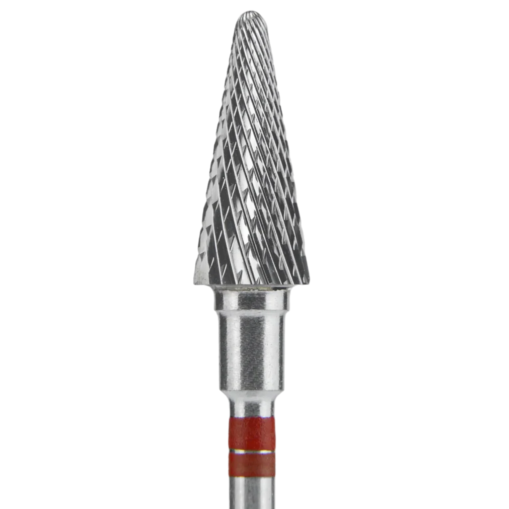 CARBIDE NAIL DRILL BIT FOR LEFT-HANDED USERS, "CONE" RED EXPERT, HEAD DIAMETER 6/14MM (FT73R060/14) (#205) -STALEKS™ - Image 2