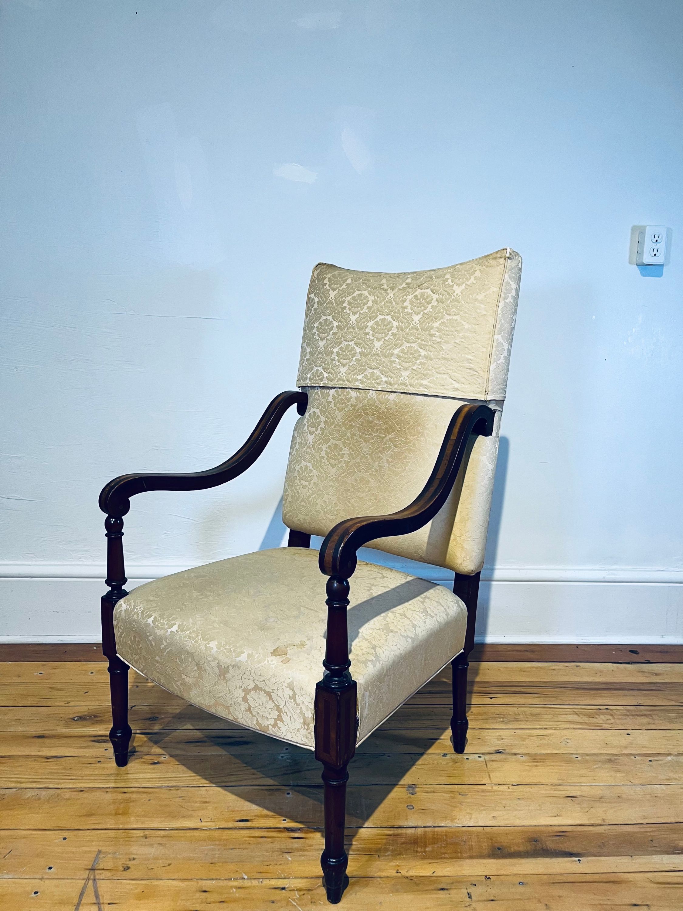 Mid-Century Traditional Revival Arm Chair - Image 1