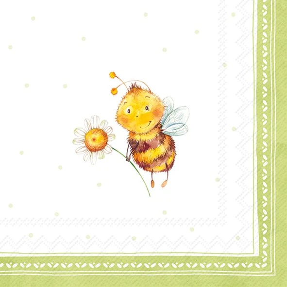 Cocktail Napkin, Sunny Bee