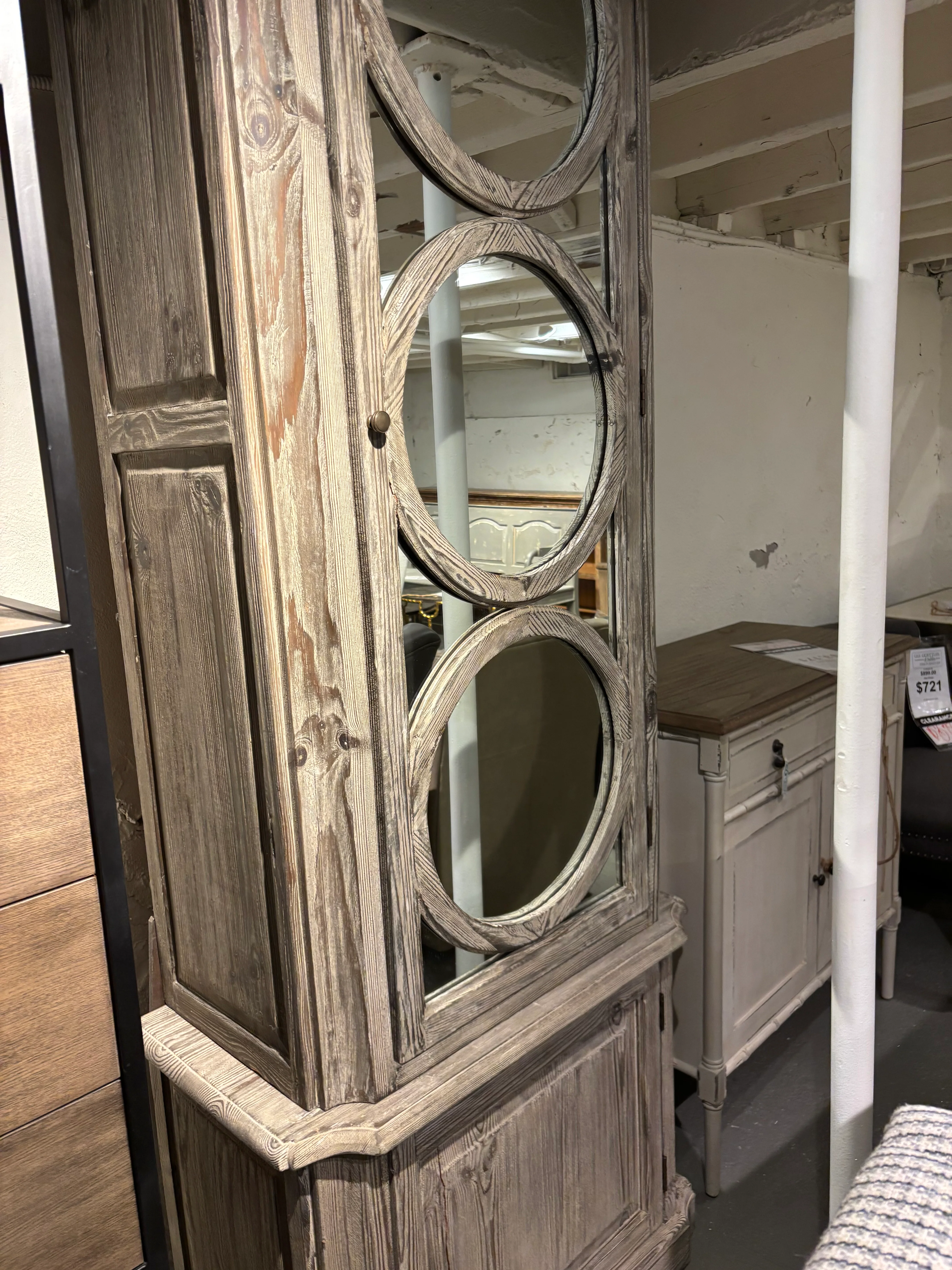 Curated Single Ashen Circles Cabinet - Image 2
